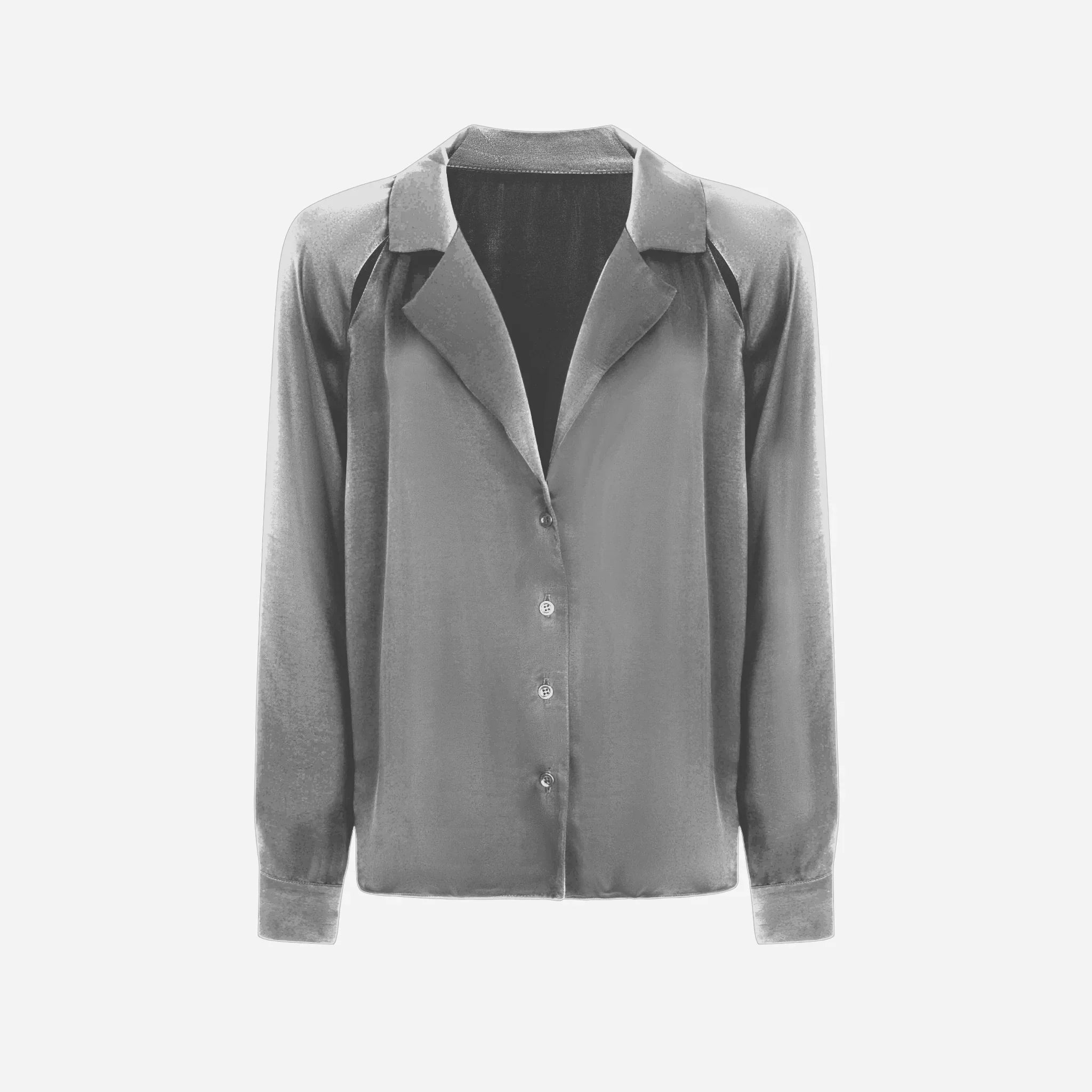 Shirt with cut-out details BASE 1.0 - Stone Grey