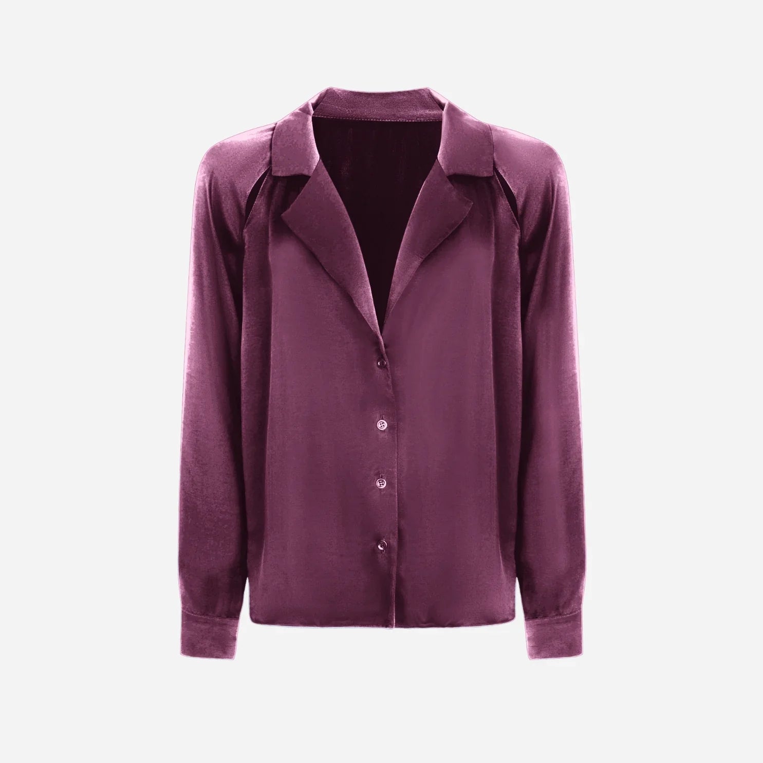 Shirt with cut-out details BASE 1.0 - Plum