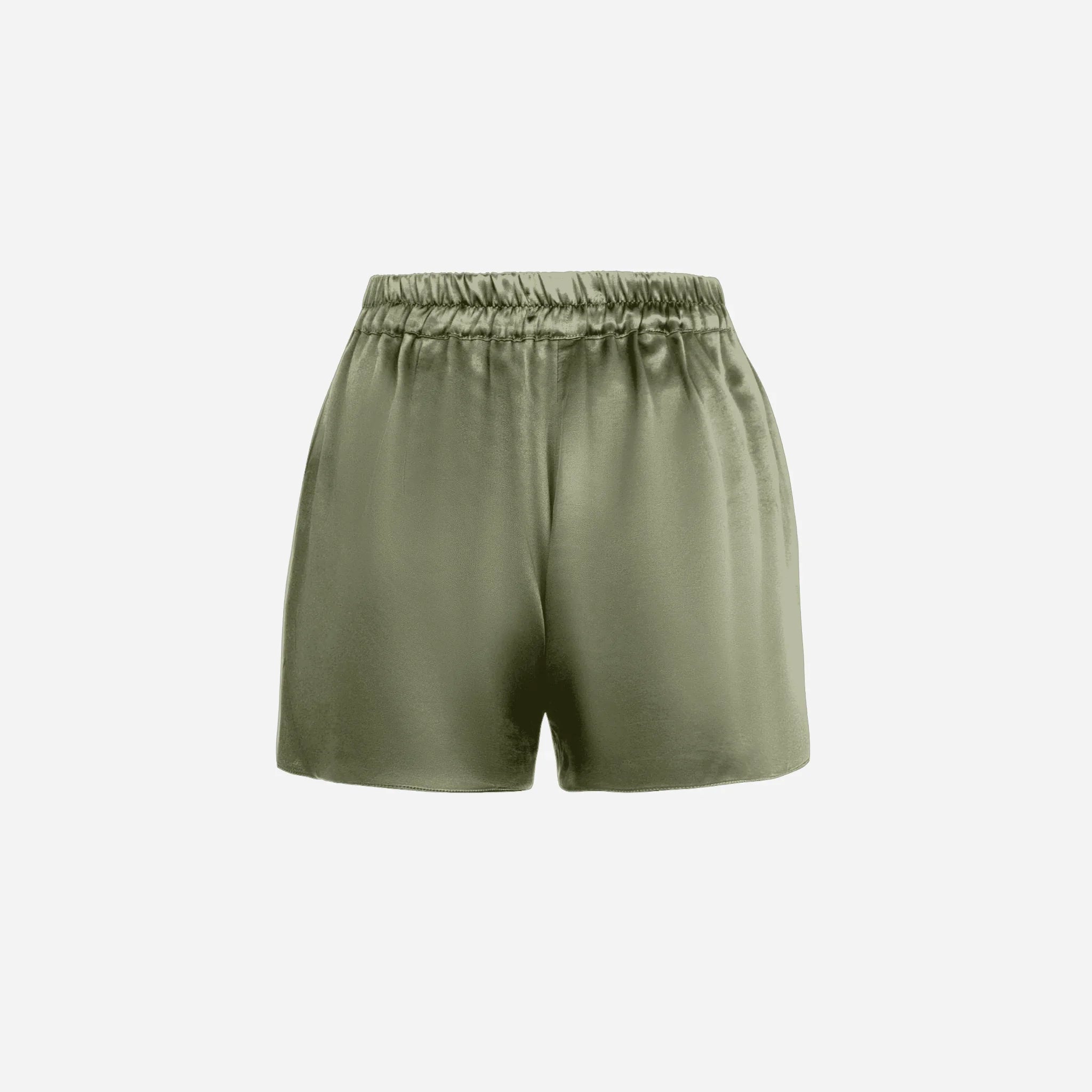 Shorts with high waist BABE - Forest Moss