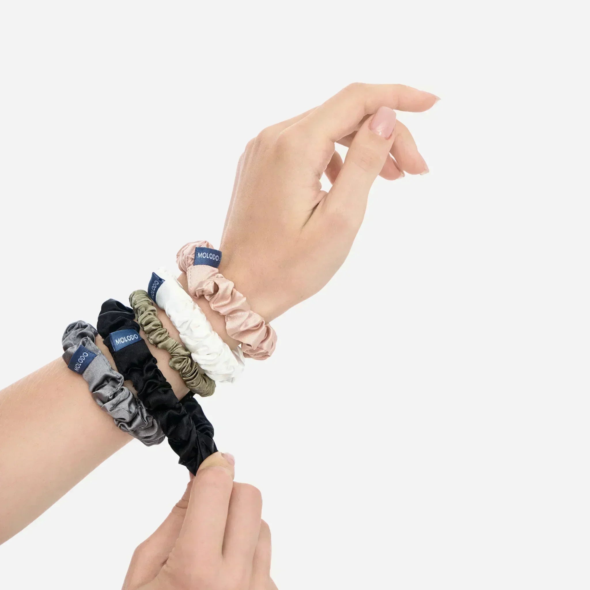 Silk Scrunchie TRIO (3pcs) - MOLODO Blue