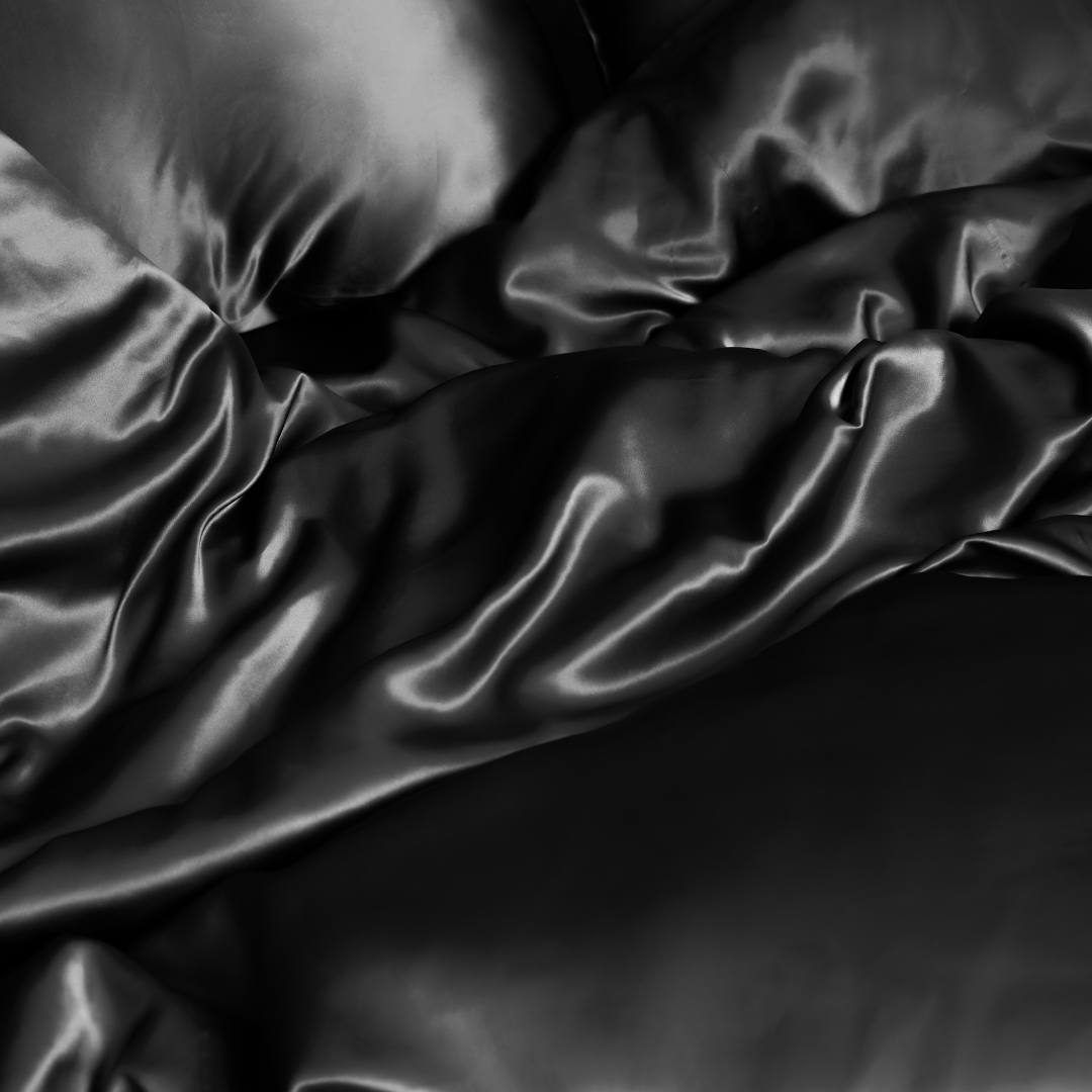 Silk Bed Fitted Sheets - Black