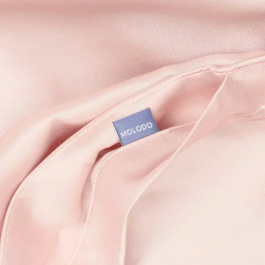 Комплект постільної білизни Шовк-Сатин - Пудровий