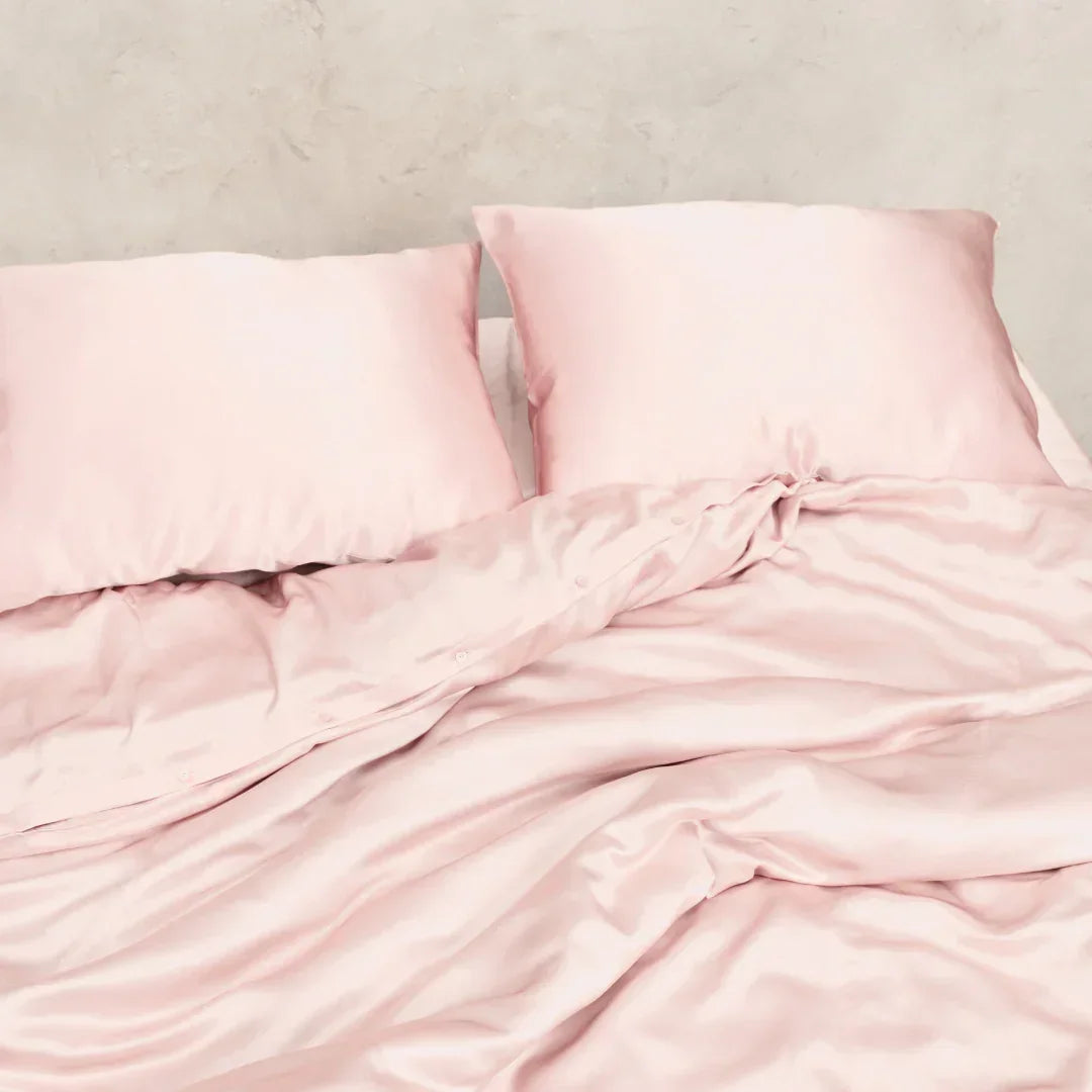 Pure Silk Bedding Set - Powder Pink