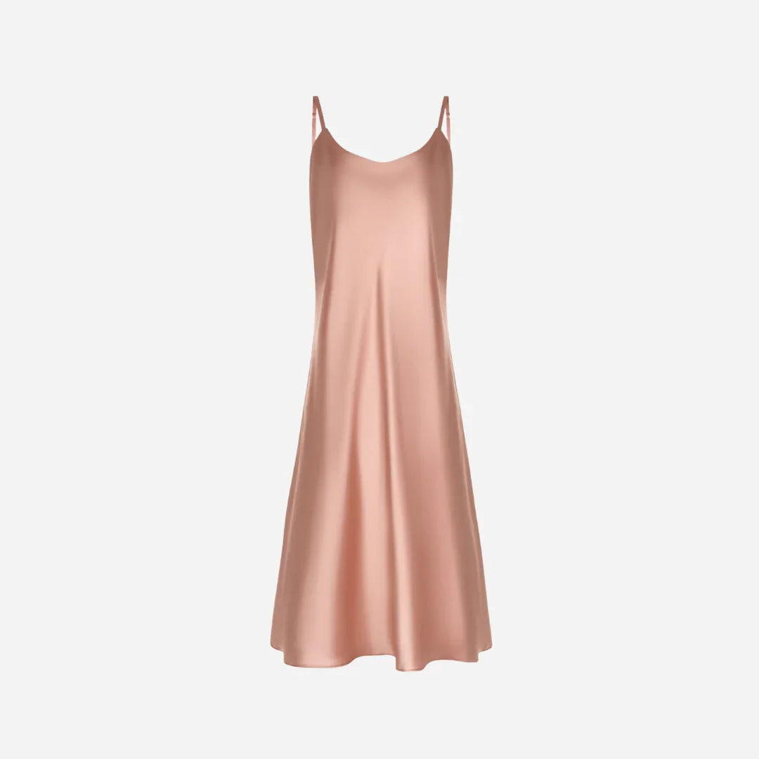 Silk nightdress VIRA - Powder Pink