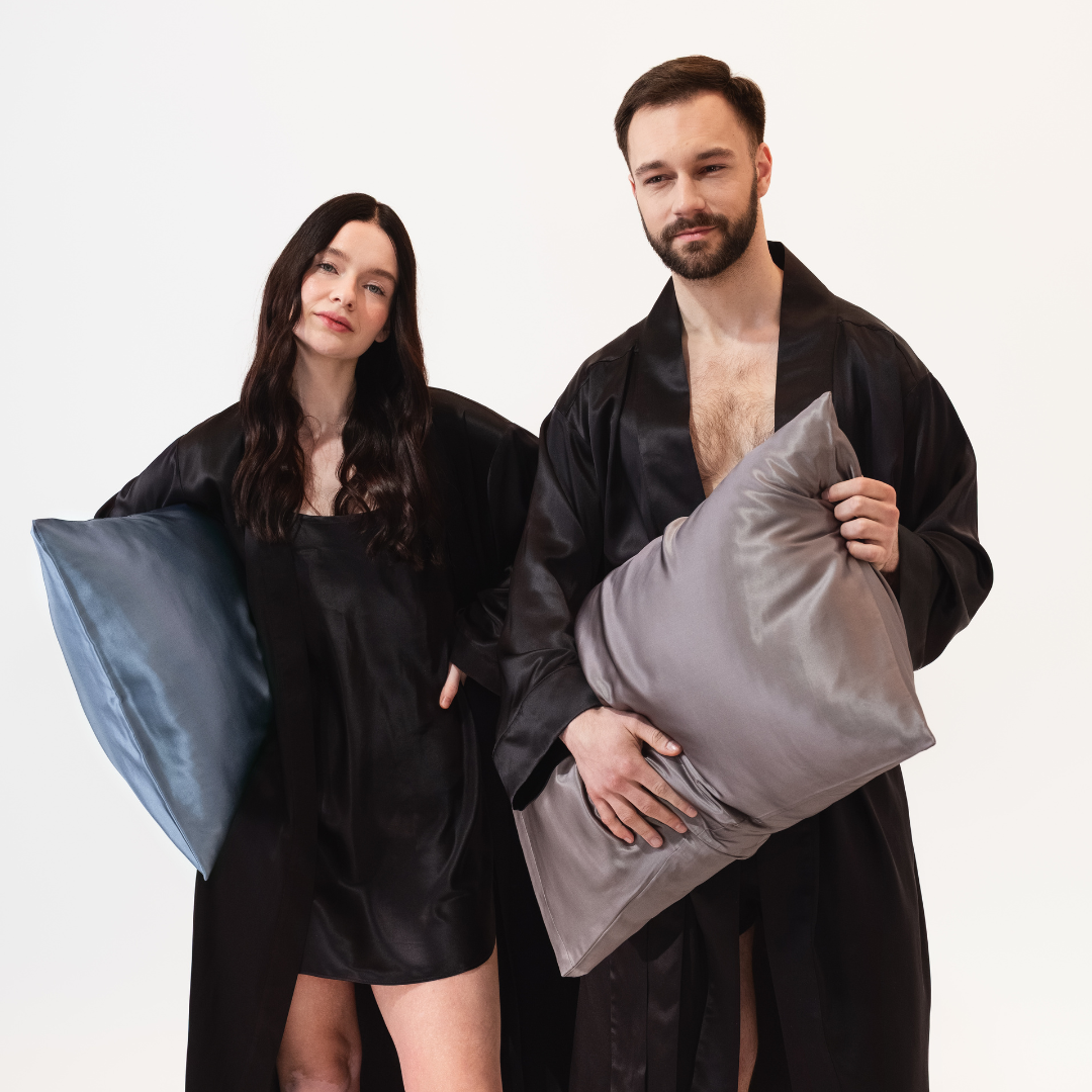 100% Silk Pillowcase - Stone Grey