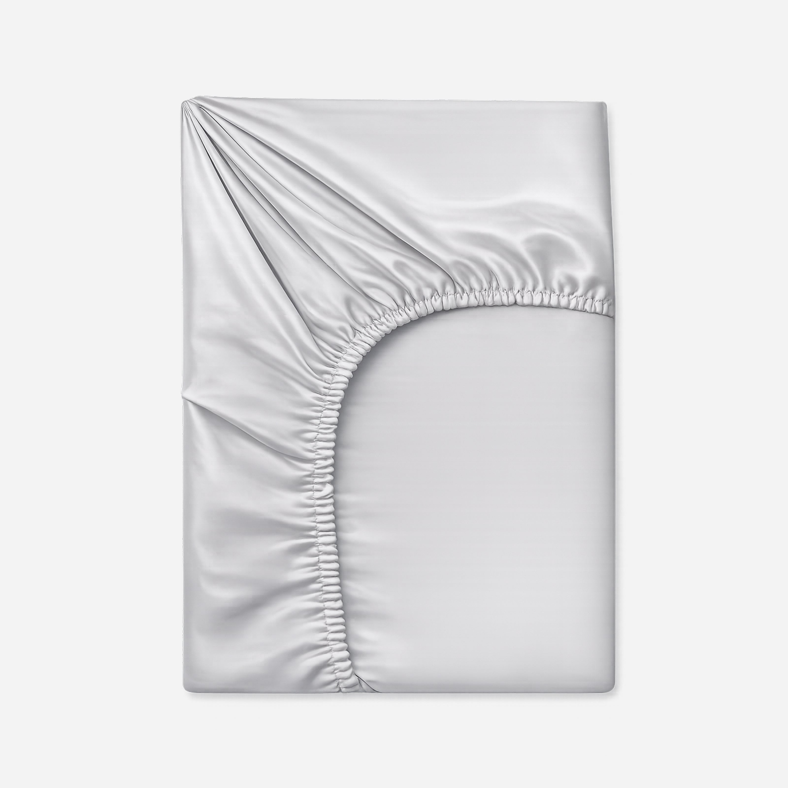 Шовкові простирадла на резинці - Сірий