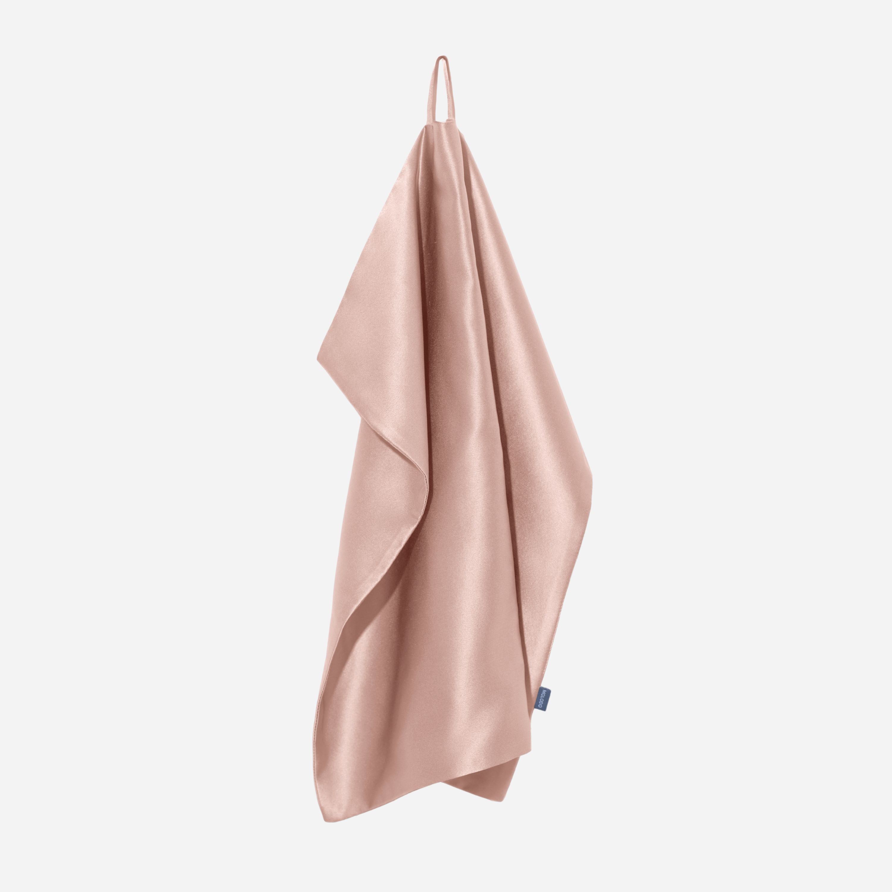 Шовковий рушник для обличчя 40*40 см - Пудровий