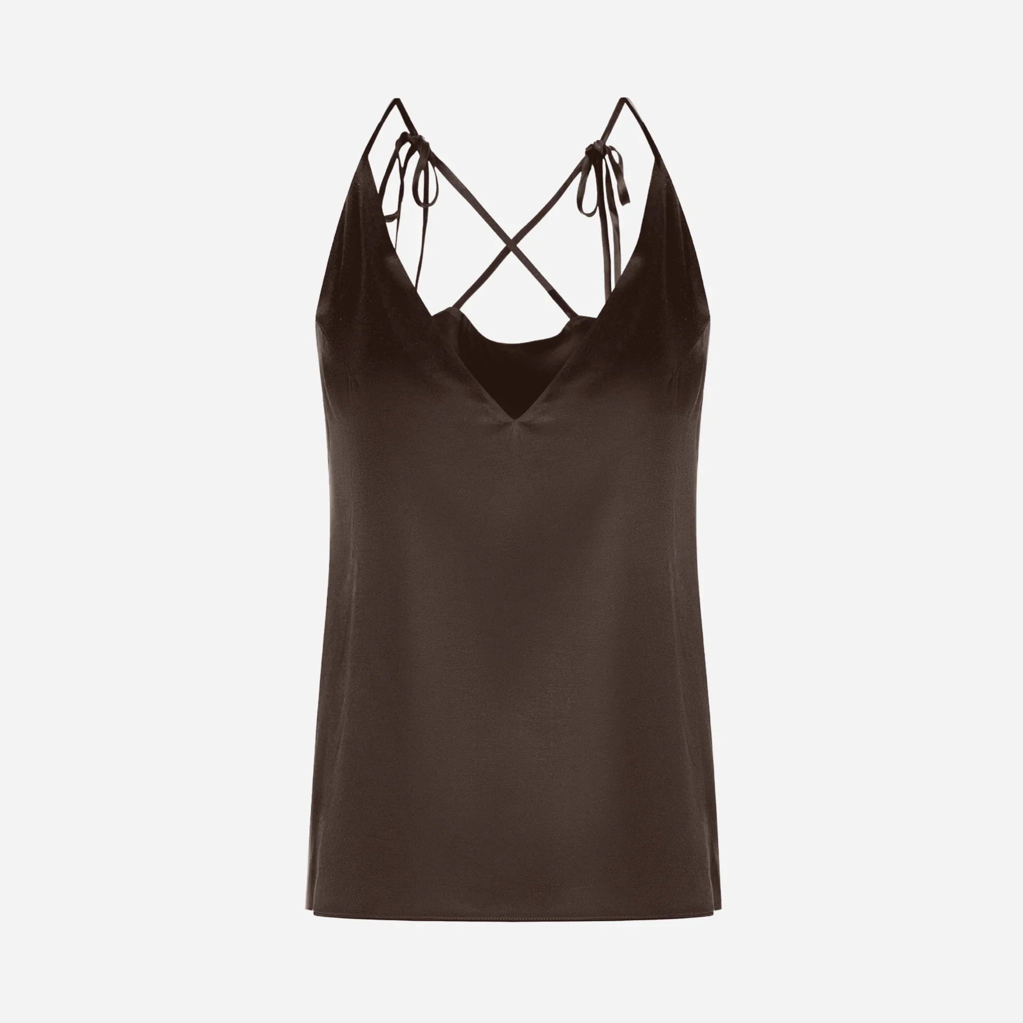 Silk Transformer Top - Brown