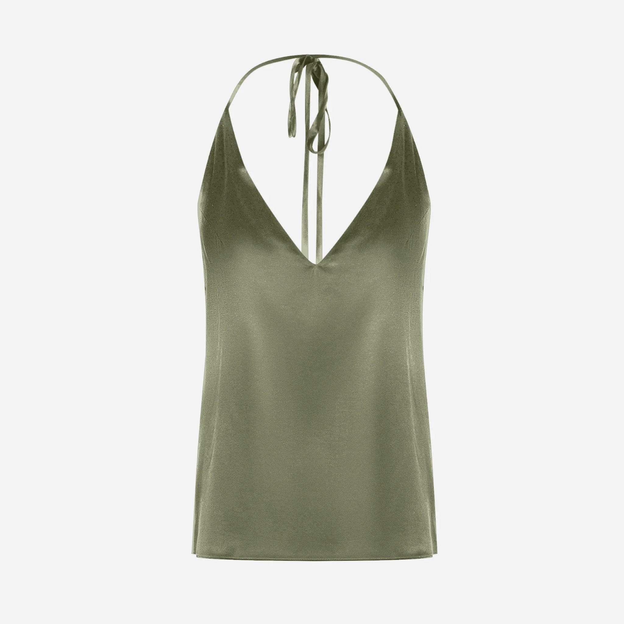 Silk Transformer Top - Forest Moss
