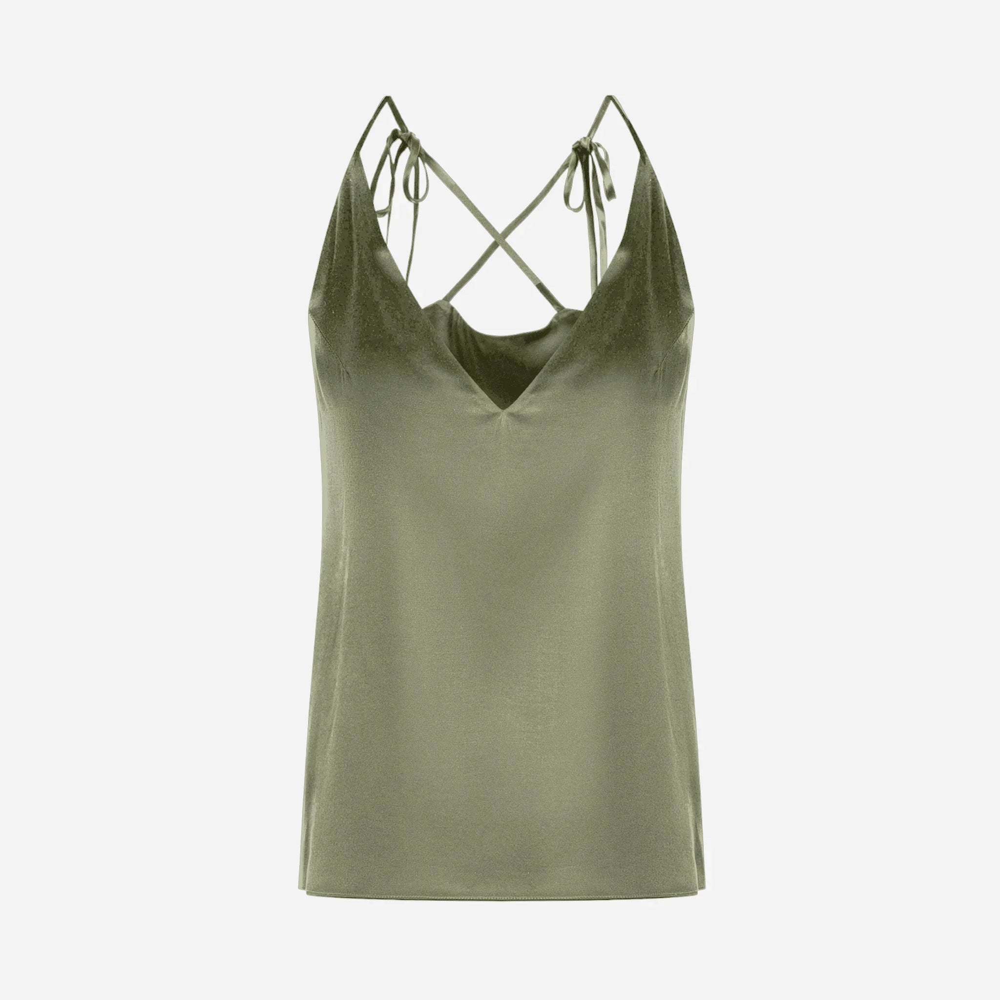 Silk Transformer Top - Forest Moss