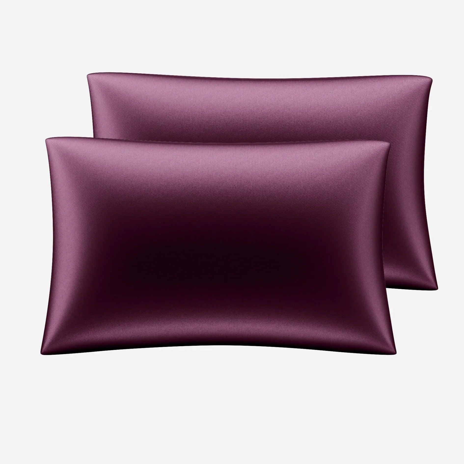 Silk Pillowcase Set (2pcs) - Plum