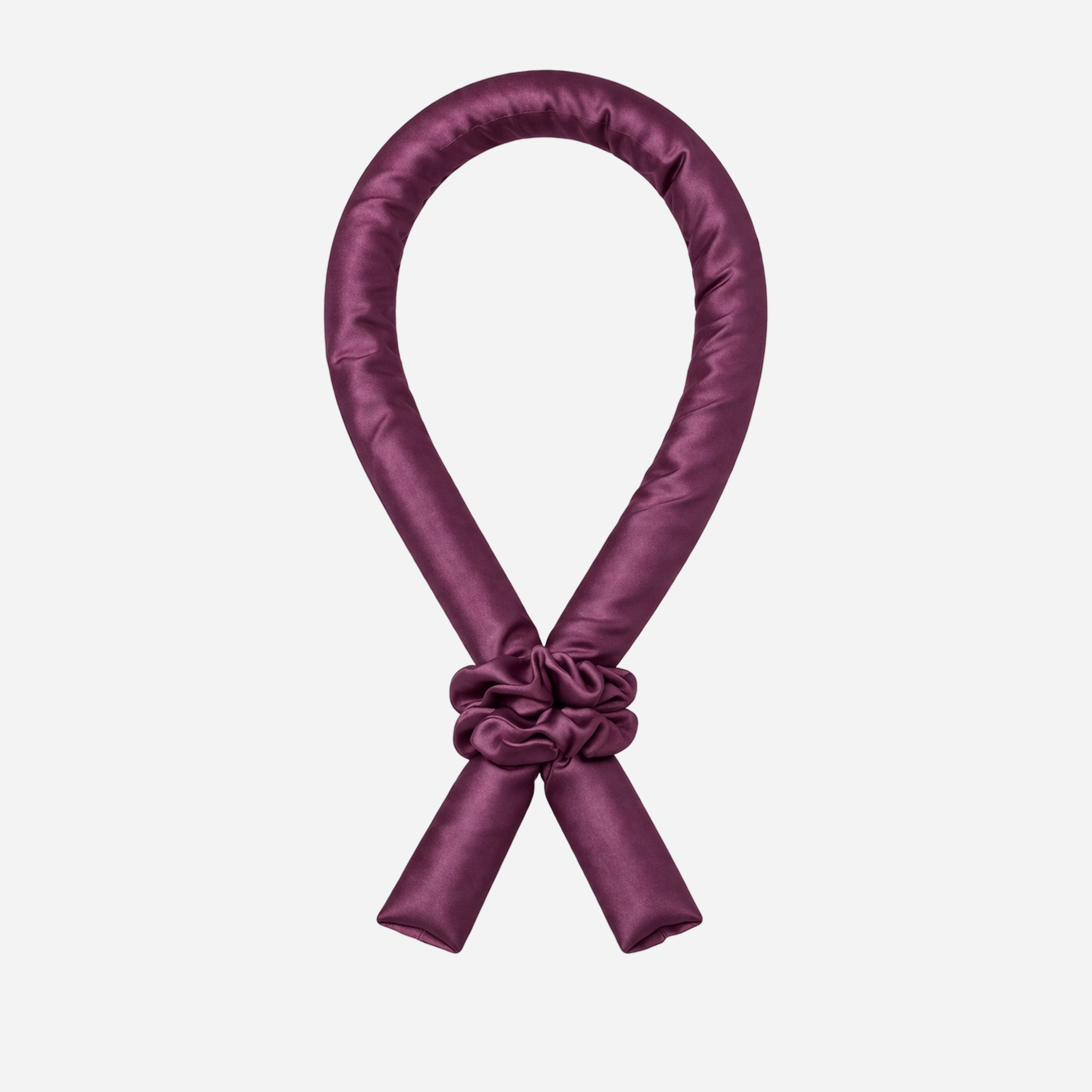 100% Silk Soft Heatless Hair Curlers - Plum