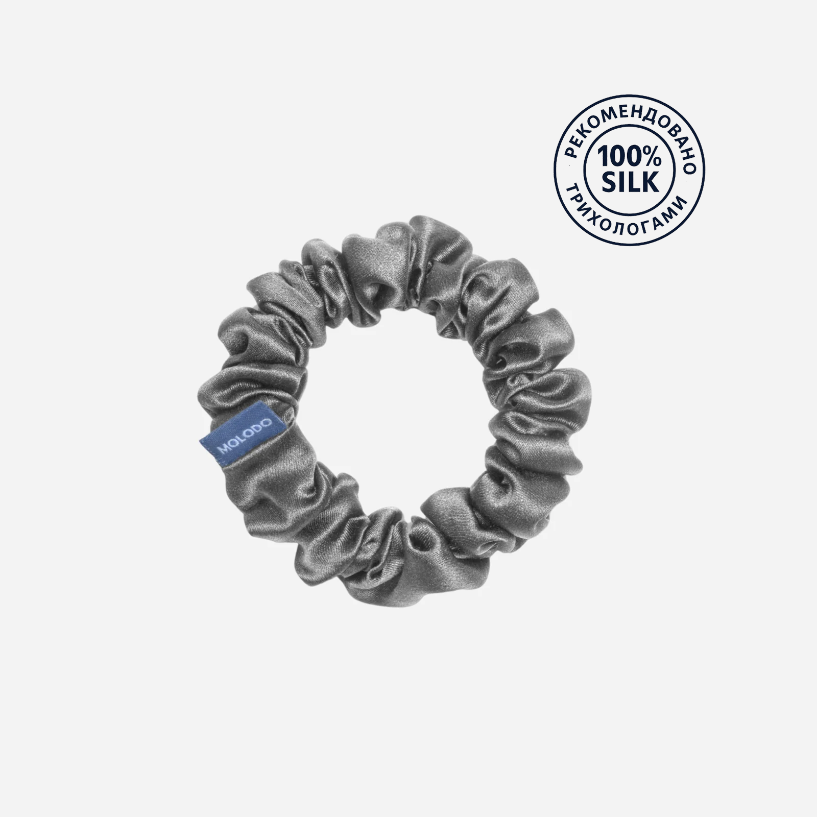 Silk Scrunchie MIDI - Stone Grey