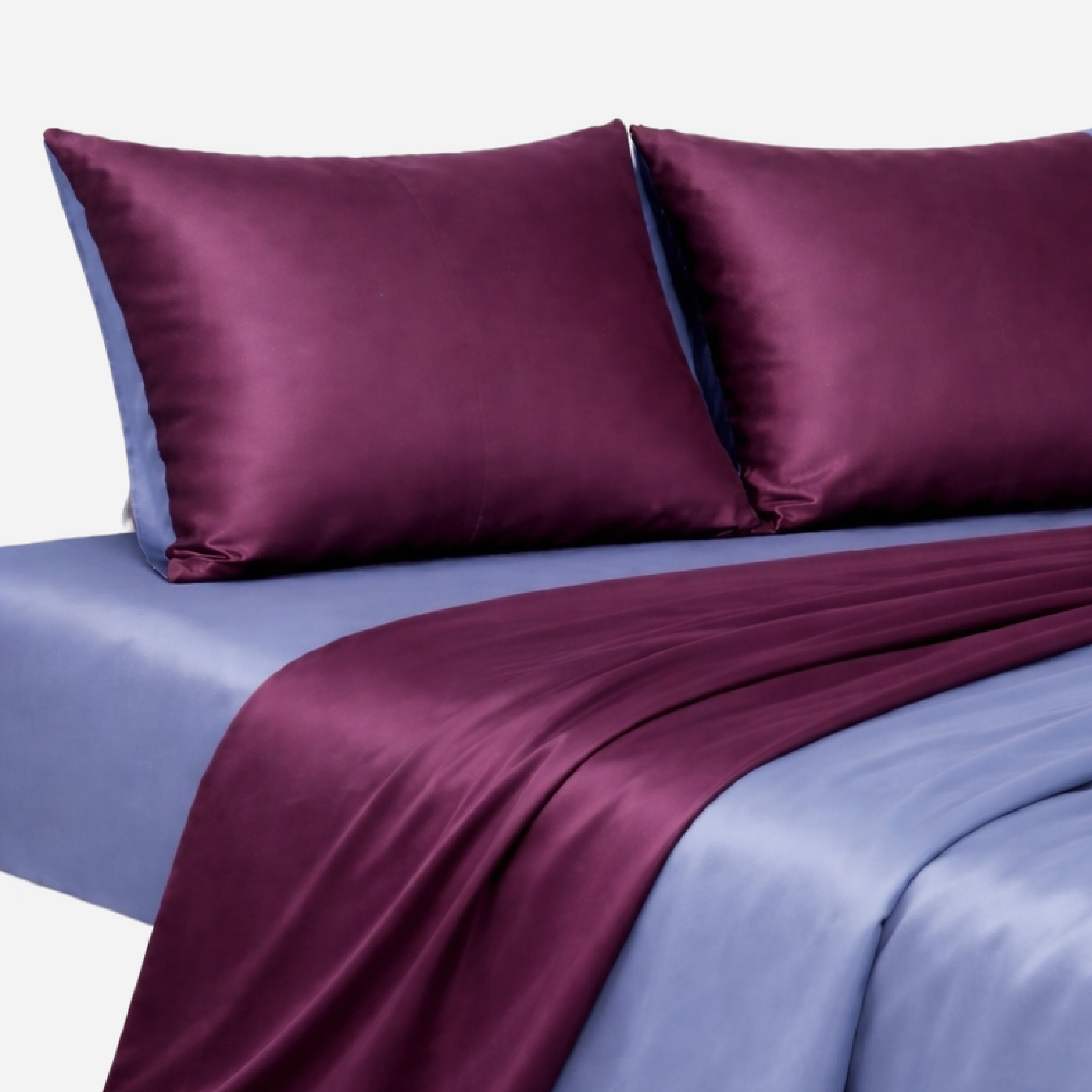 Комплект постільної білизни Шовк-Сатин - Сливовий