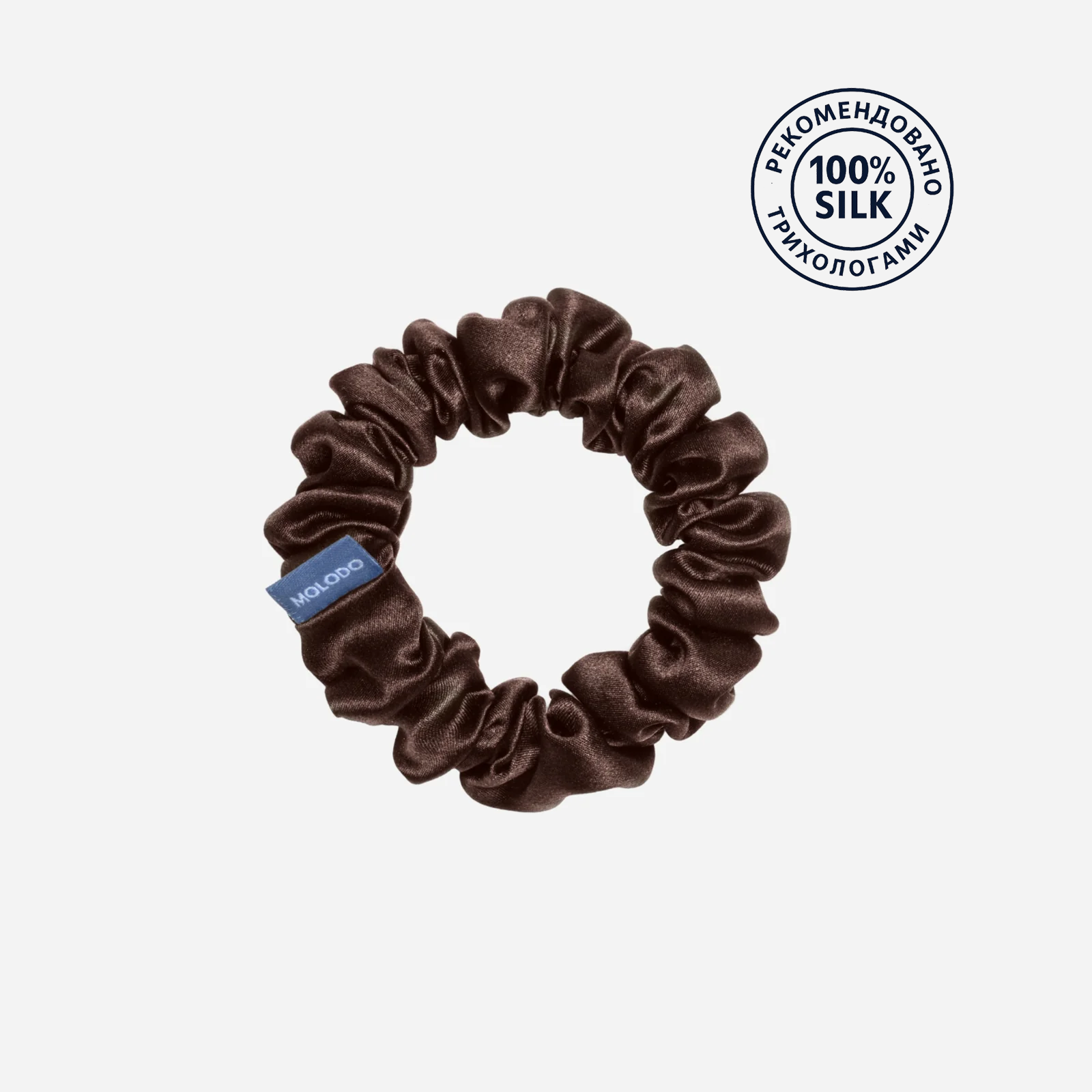Silk Scrunchie MIDI - Brown