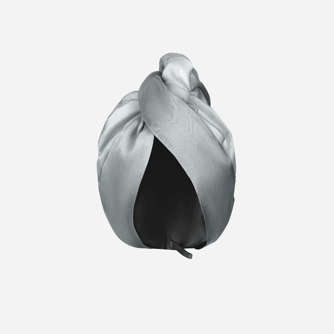 [outlet] Silk & Graphite Microfiber Turban