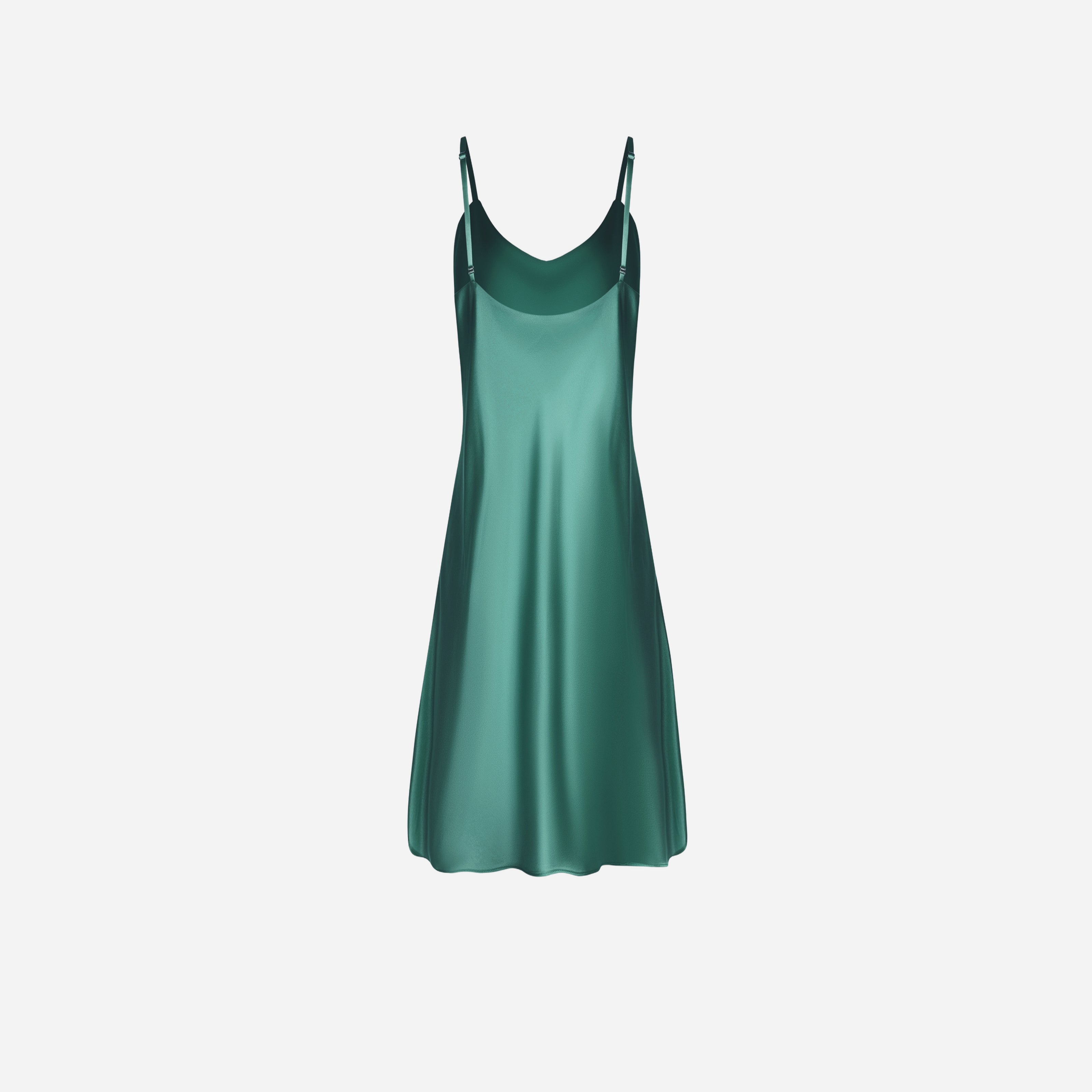 Silk nightdress VIRA - EVERGREEN