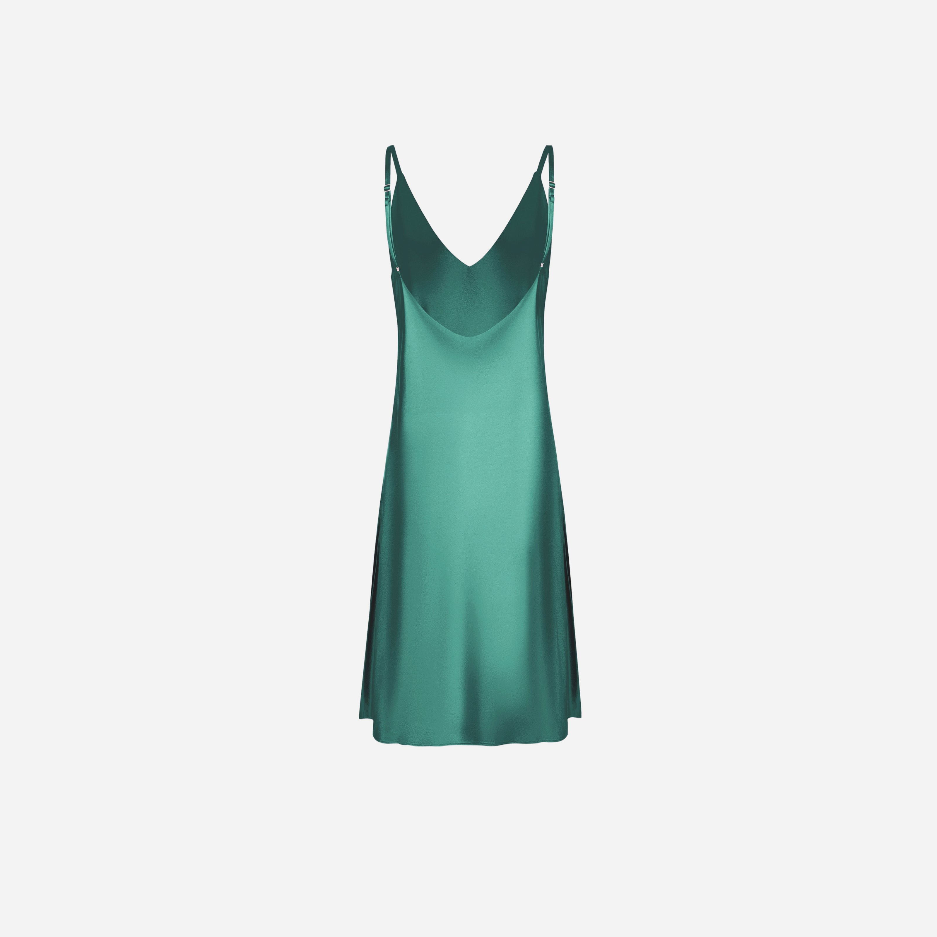 Slip Dress Samantha MIDI - EVERGREEN
