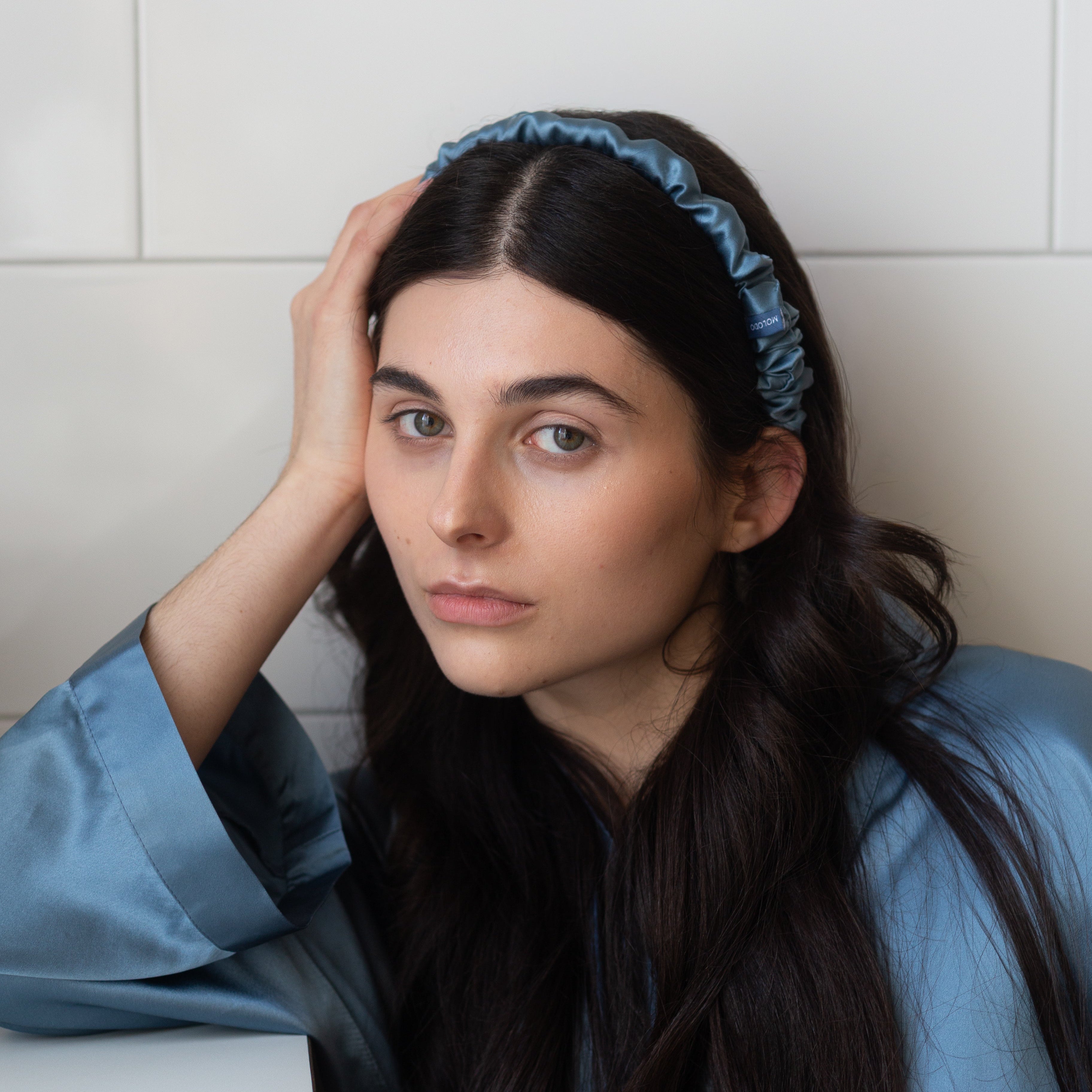 MOLODO Silk Hairband - MOLODO Blue