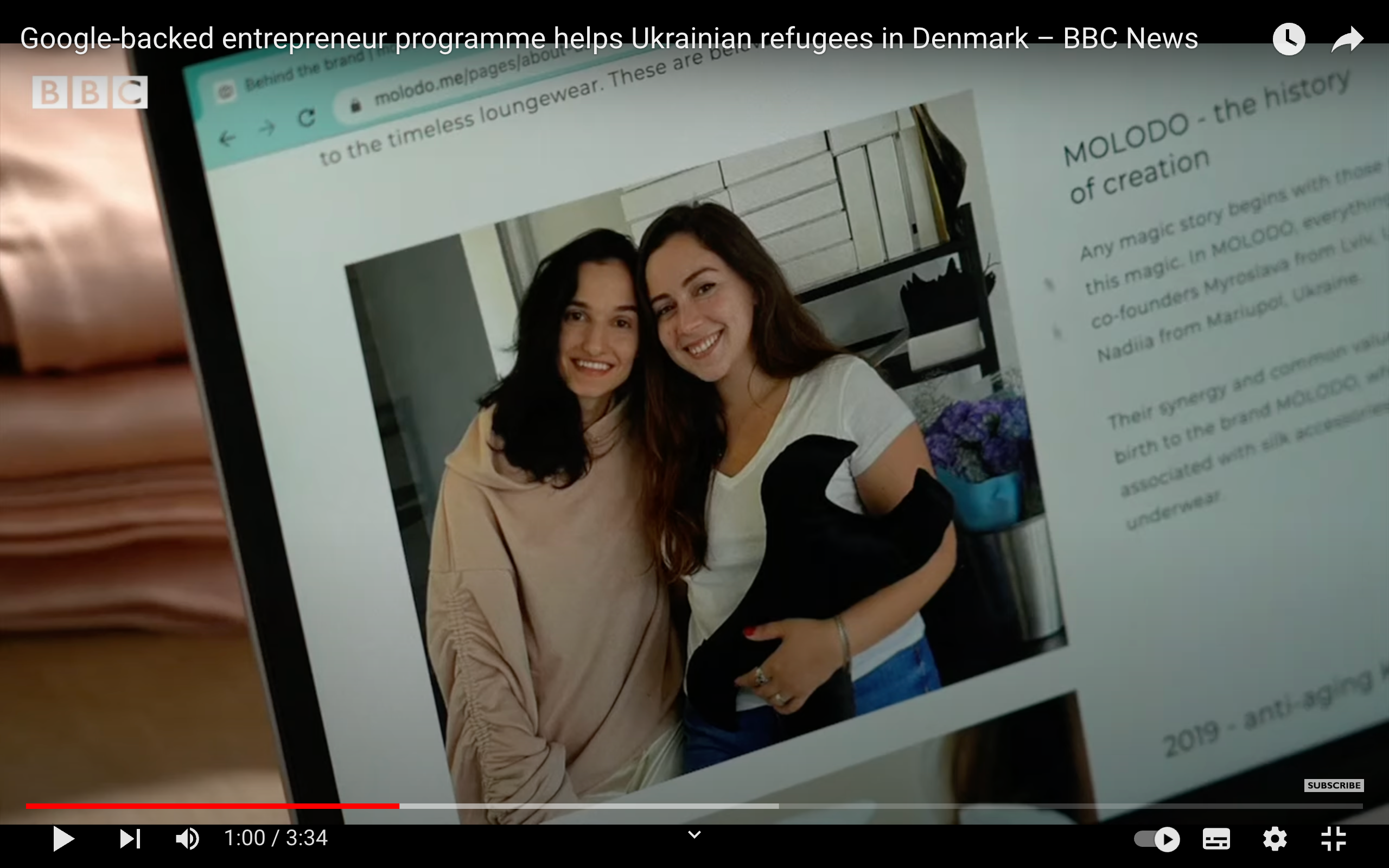 Load video: BBC world Molodo.me Myroslava Droniuk Nadiia Kotvytska