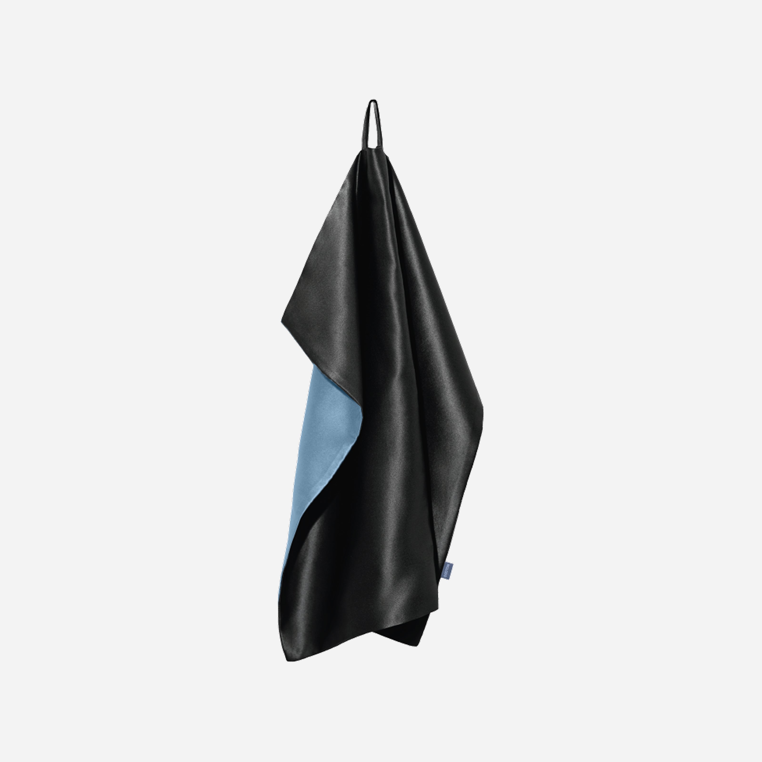 Silk Face Towel with Microfiber - Black