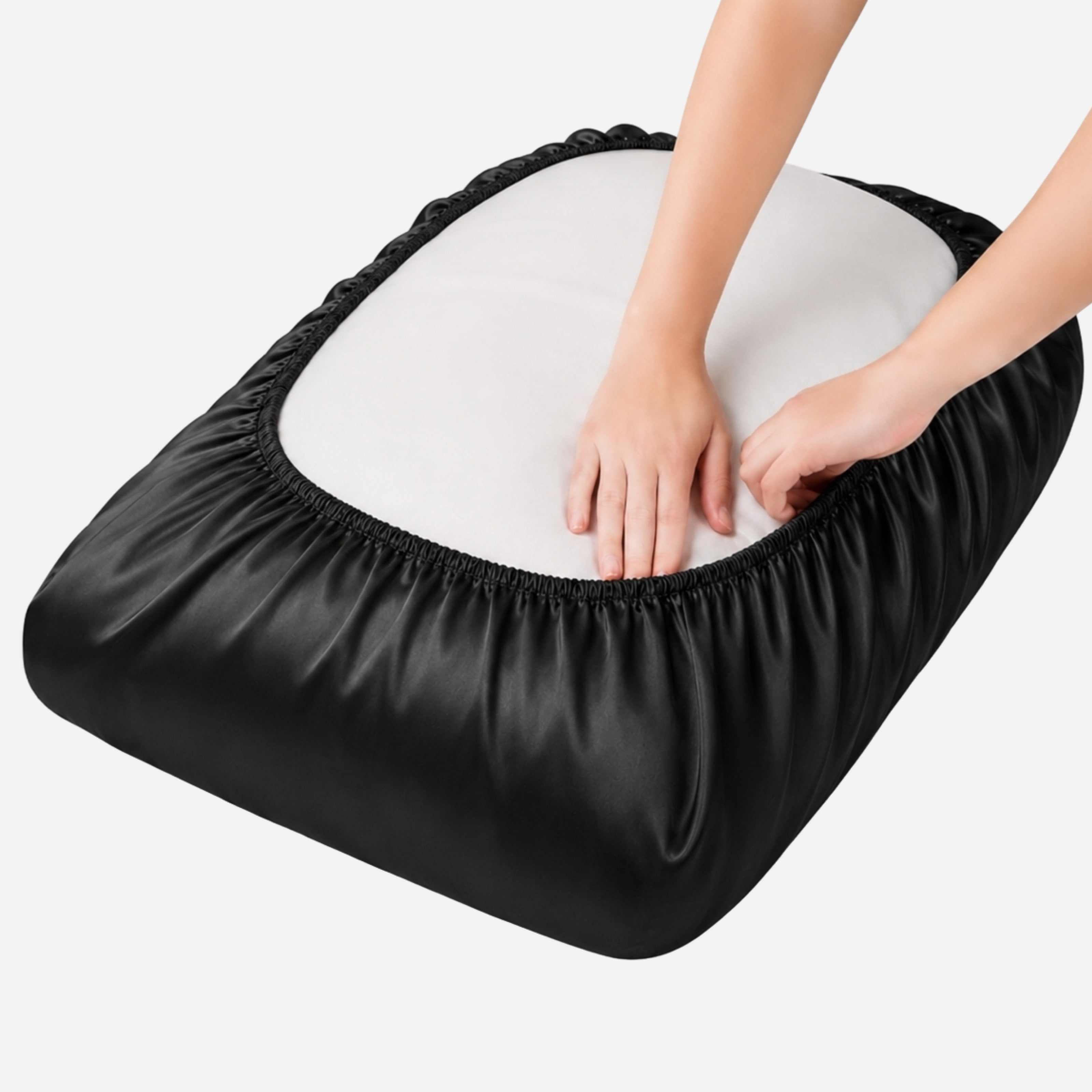 Travel Pillowcase with Elastic Band - Black