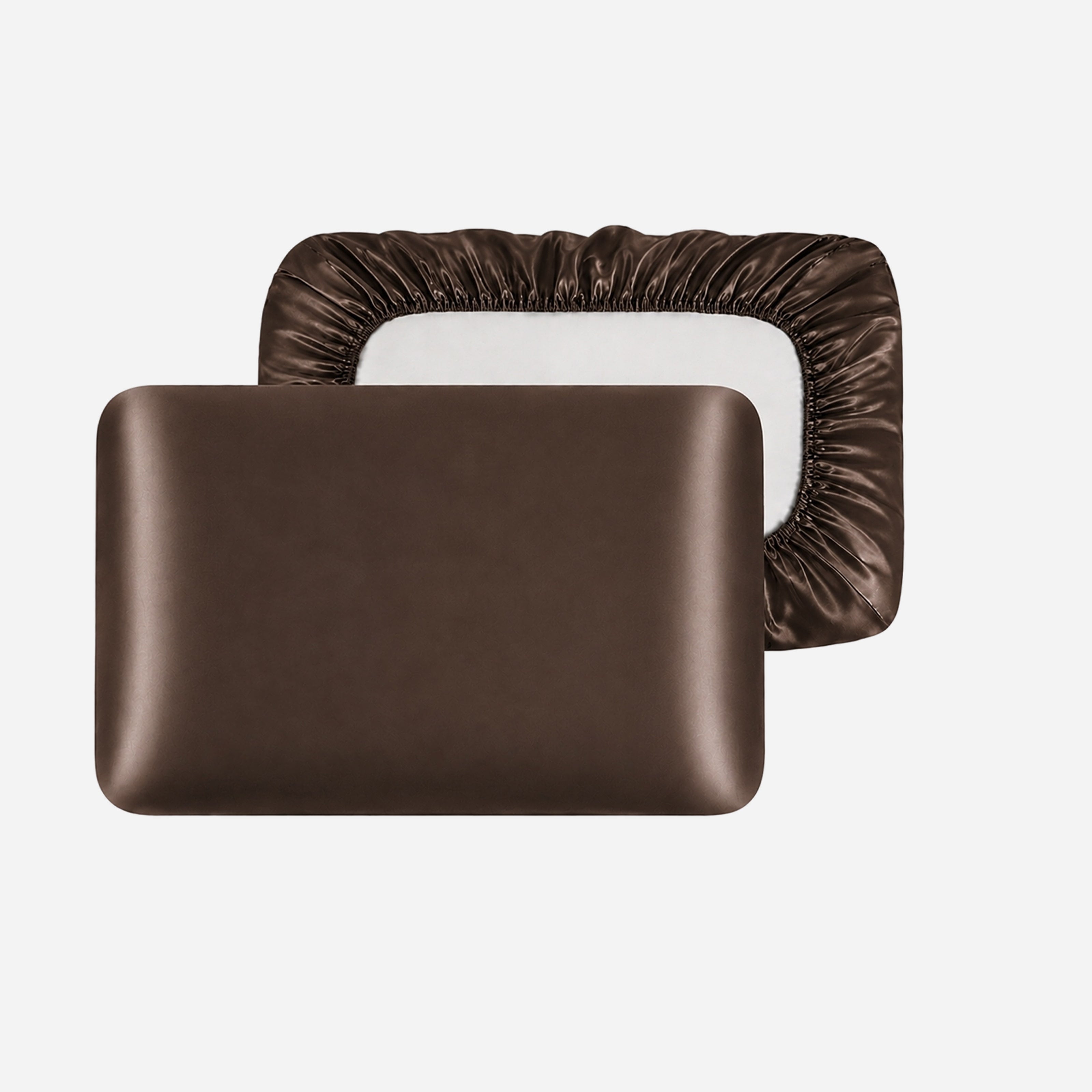 Travel Pillowcase with Elastic Bands - Brown