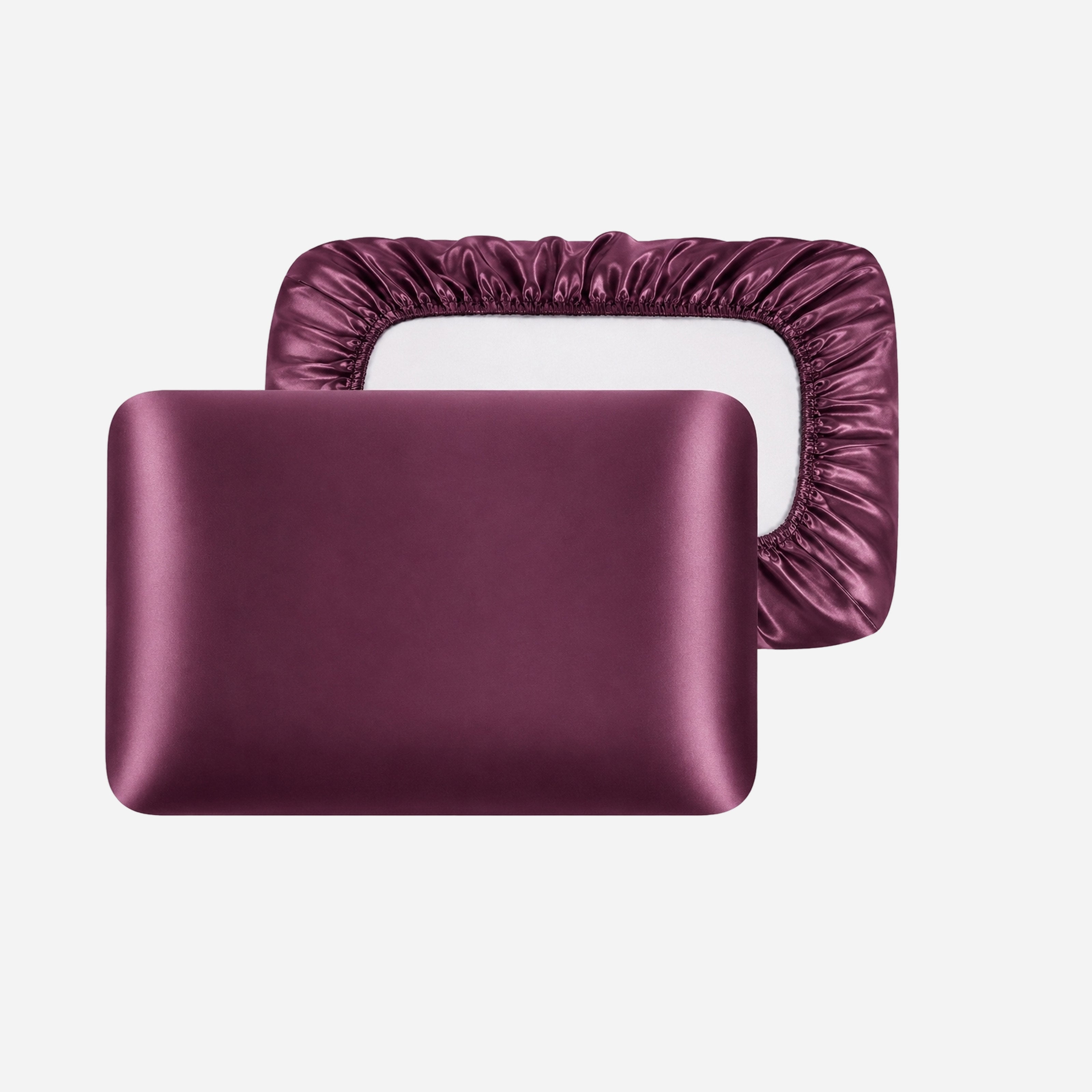 Travel Pillowcase with Elastic Band - Plum