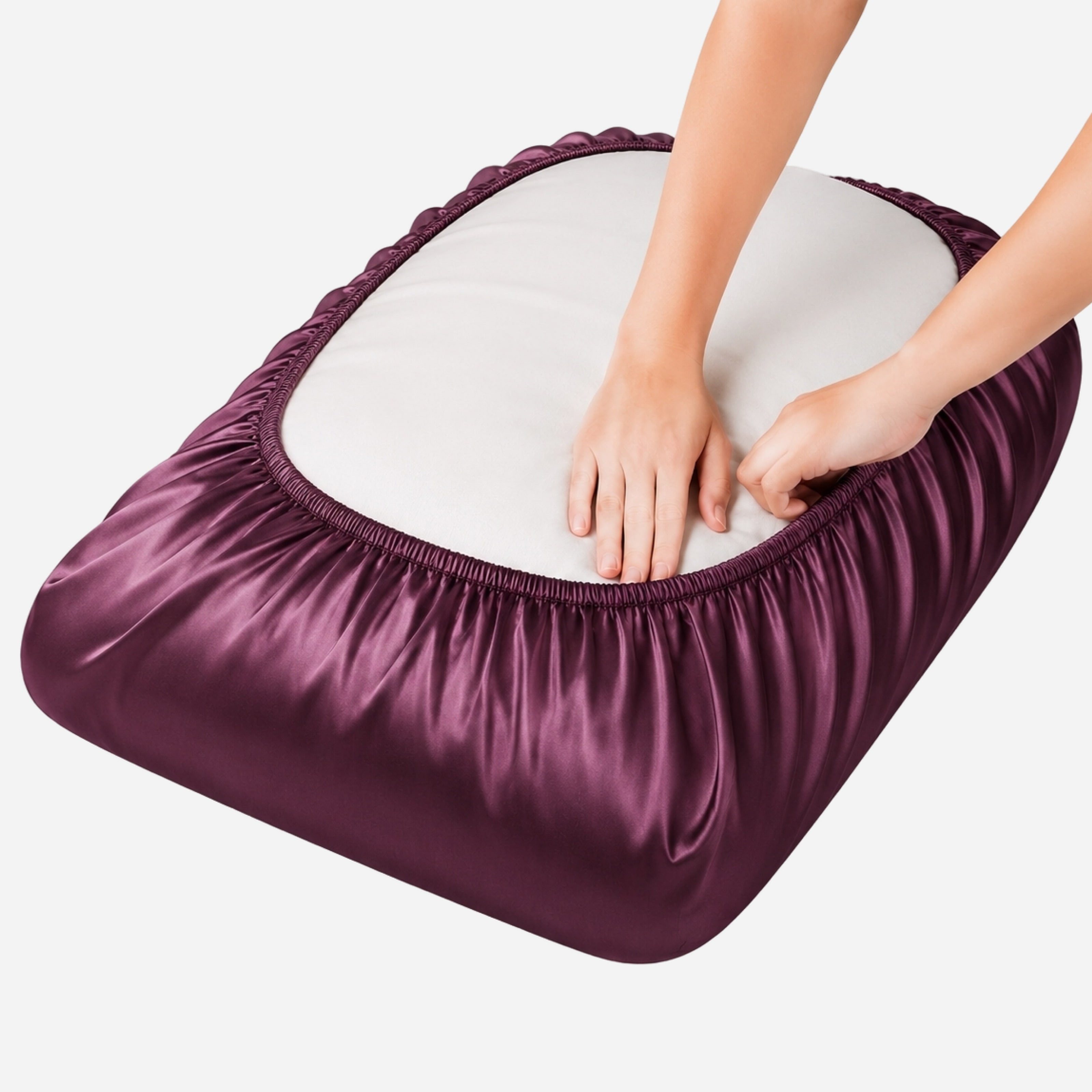 Travel Pillowcase with Elastic Band - Plum