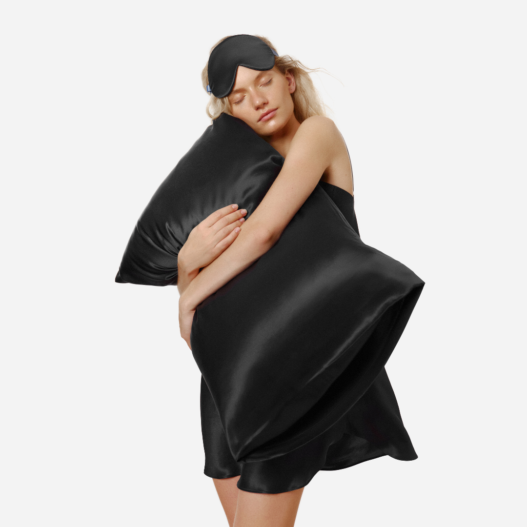 100% Silk Pillowcase - Black