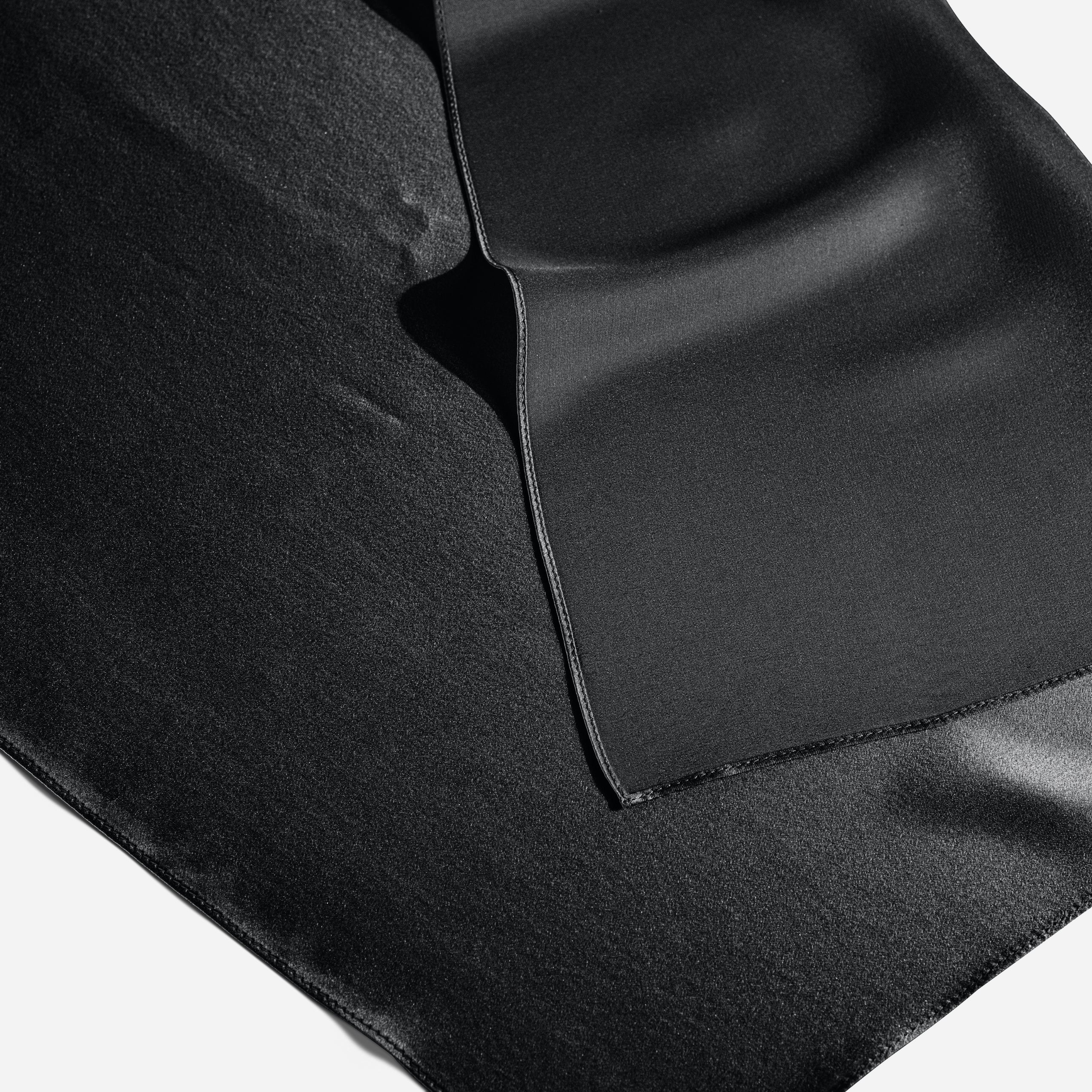 Pure Silk Scarf - Black