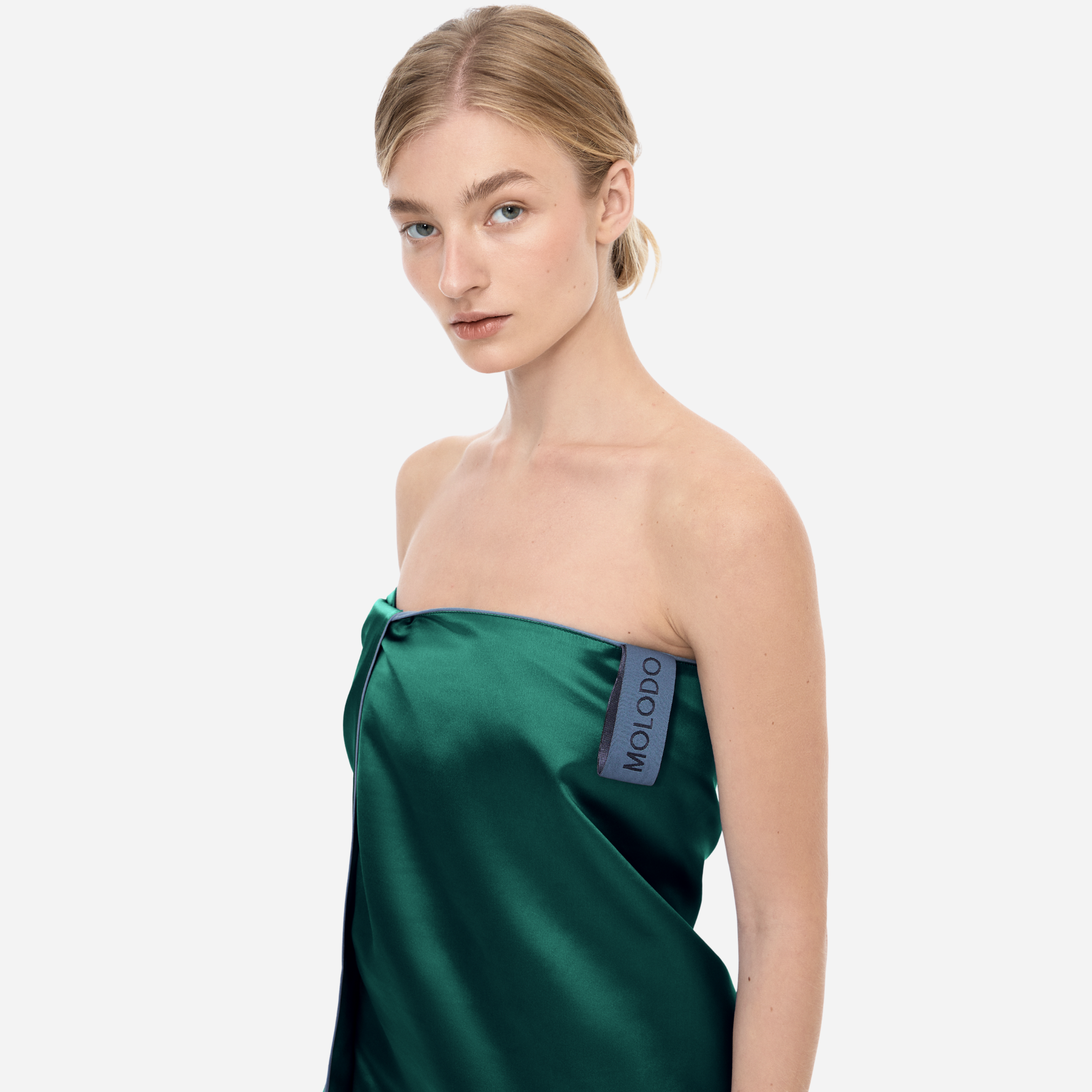 Silk & Microfibre Towel 130*65cm - EVERGREEN