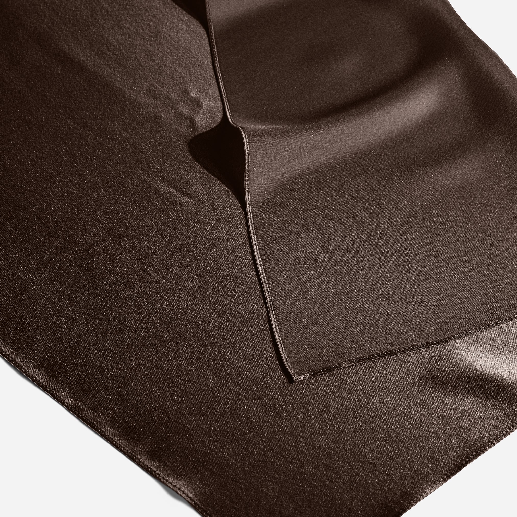 Pure Silk Scarf - Brown