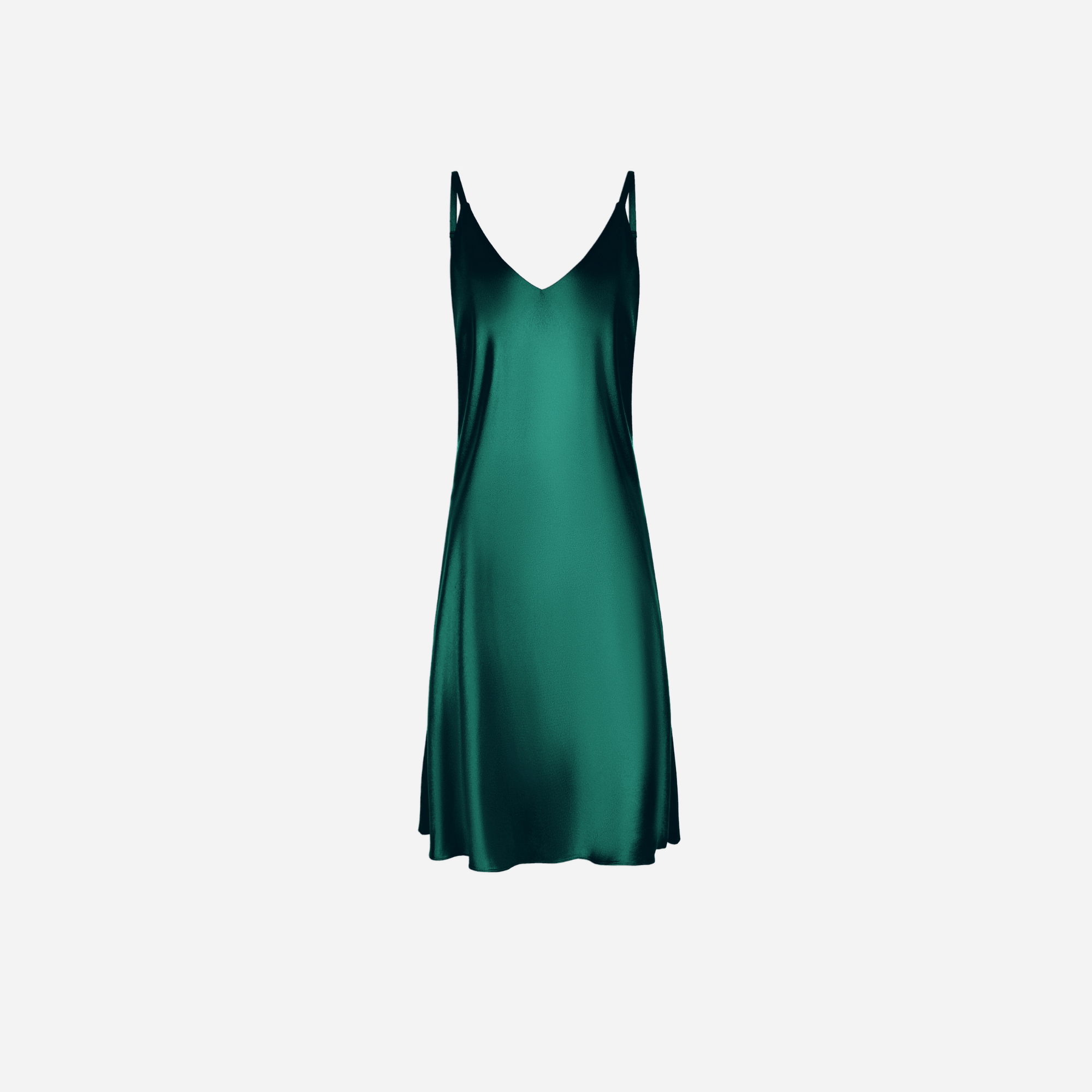Slip Dress Samantha MIDI - EVERGREEN