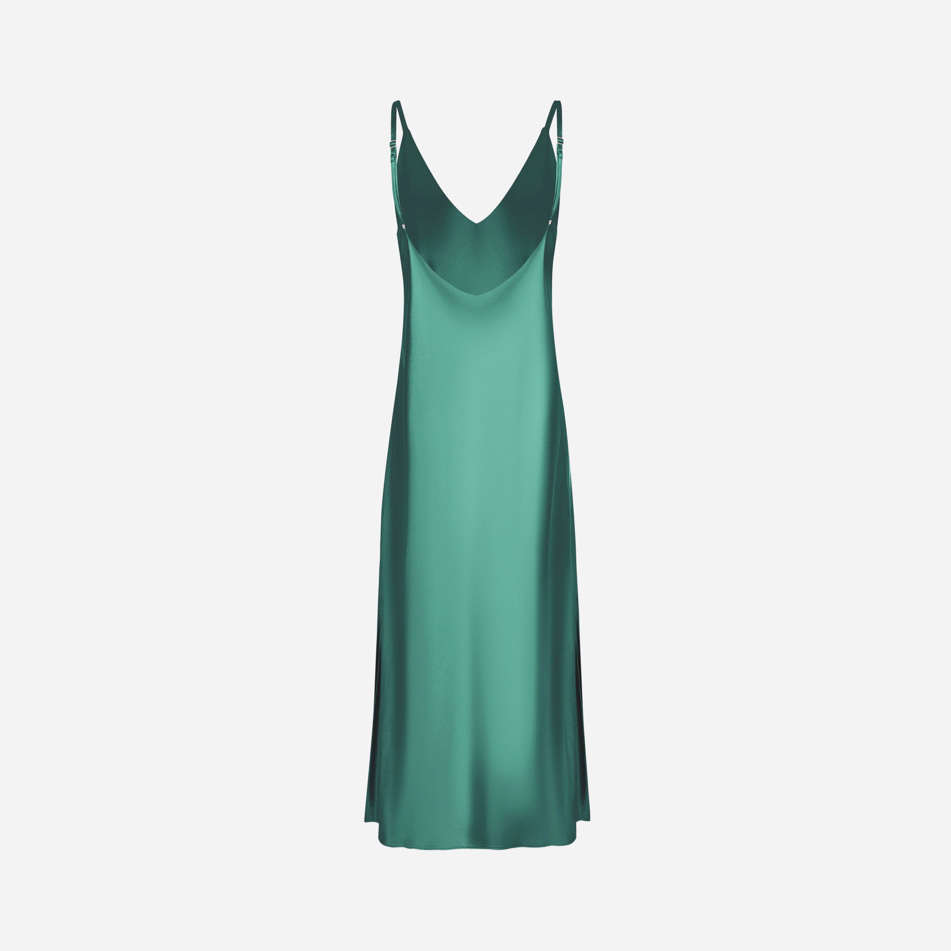 Slip Dress Samantha MAXI - EVERGREEN
