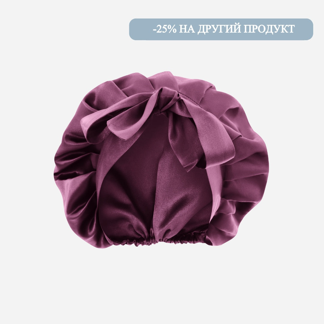 Silk Night Cap - Plum