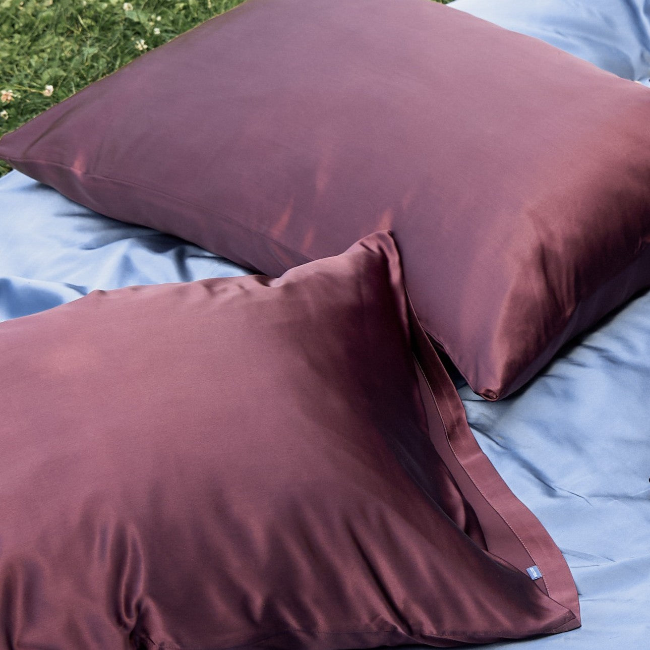 Silk Pillowcase Set (2pcs) - Plum