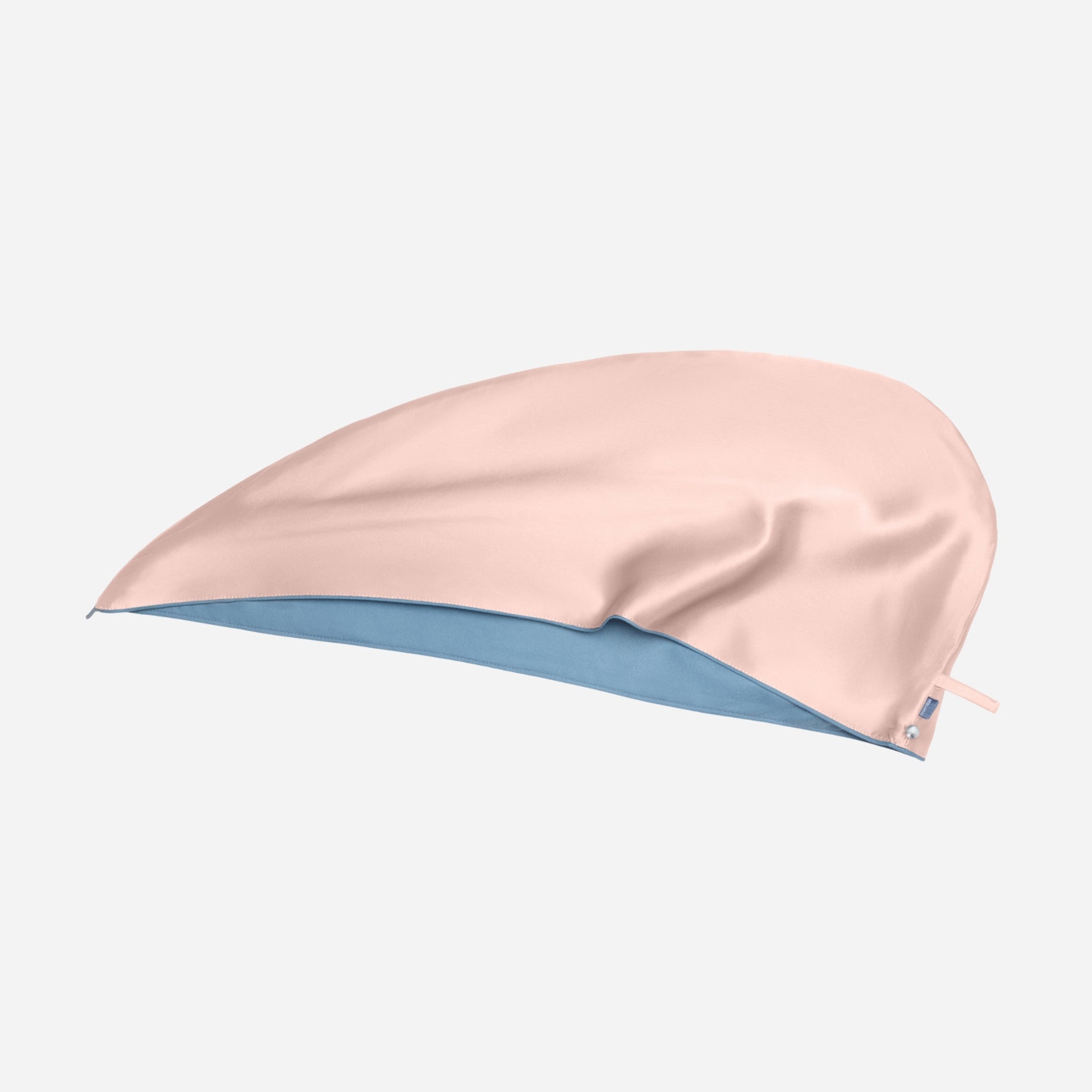 Silk Hair Turban for Wet Hair – Fast Drying Mulberry Silk & Microfiber Head Towel - Powder Pink