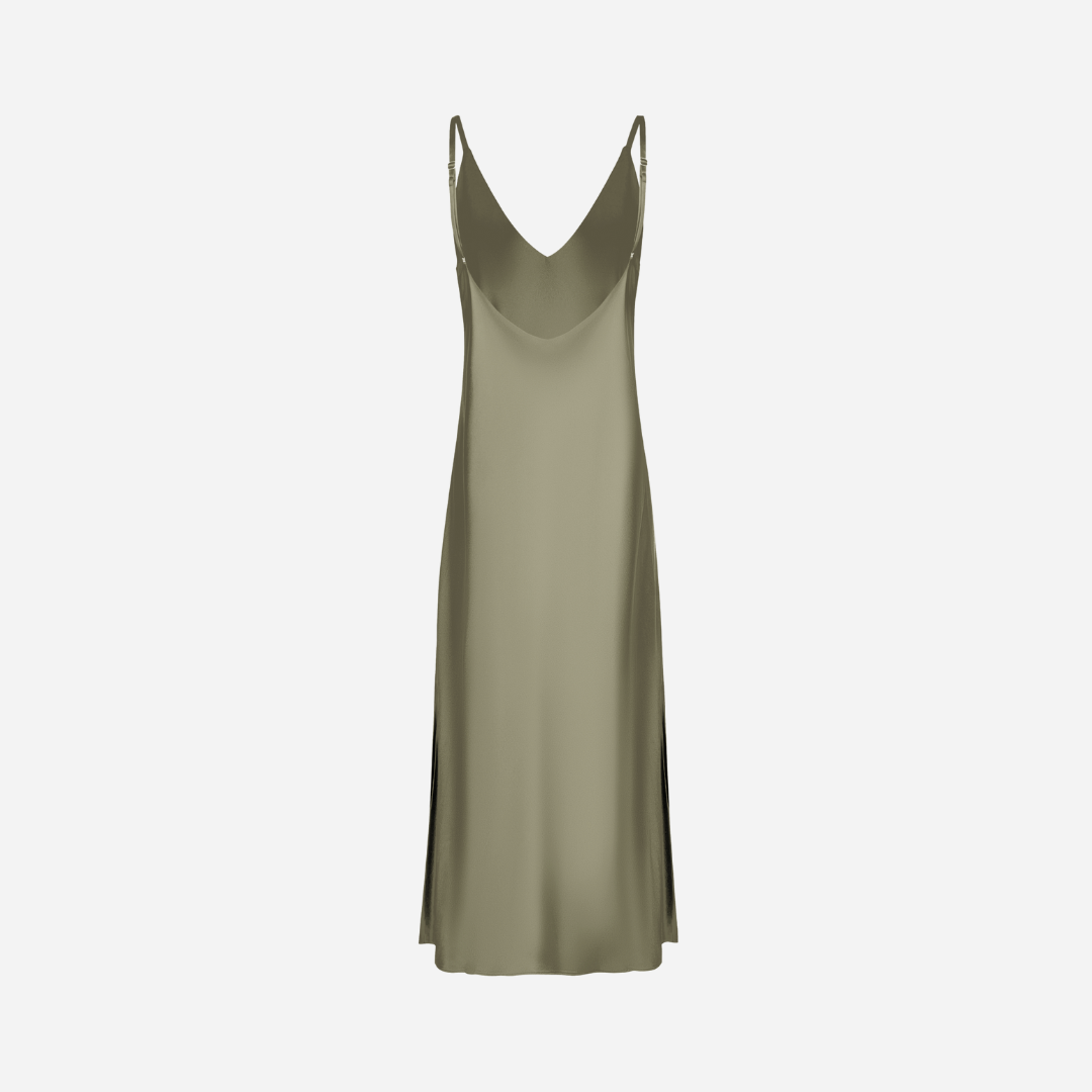 Slip Dress Samantha MAXI - Forest Moss