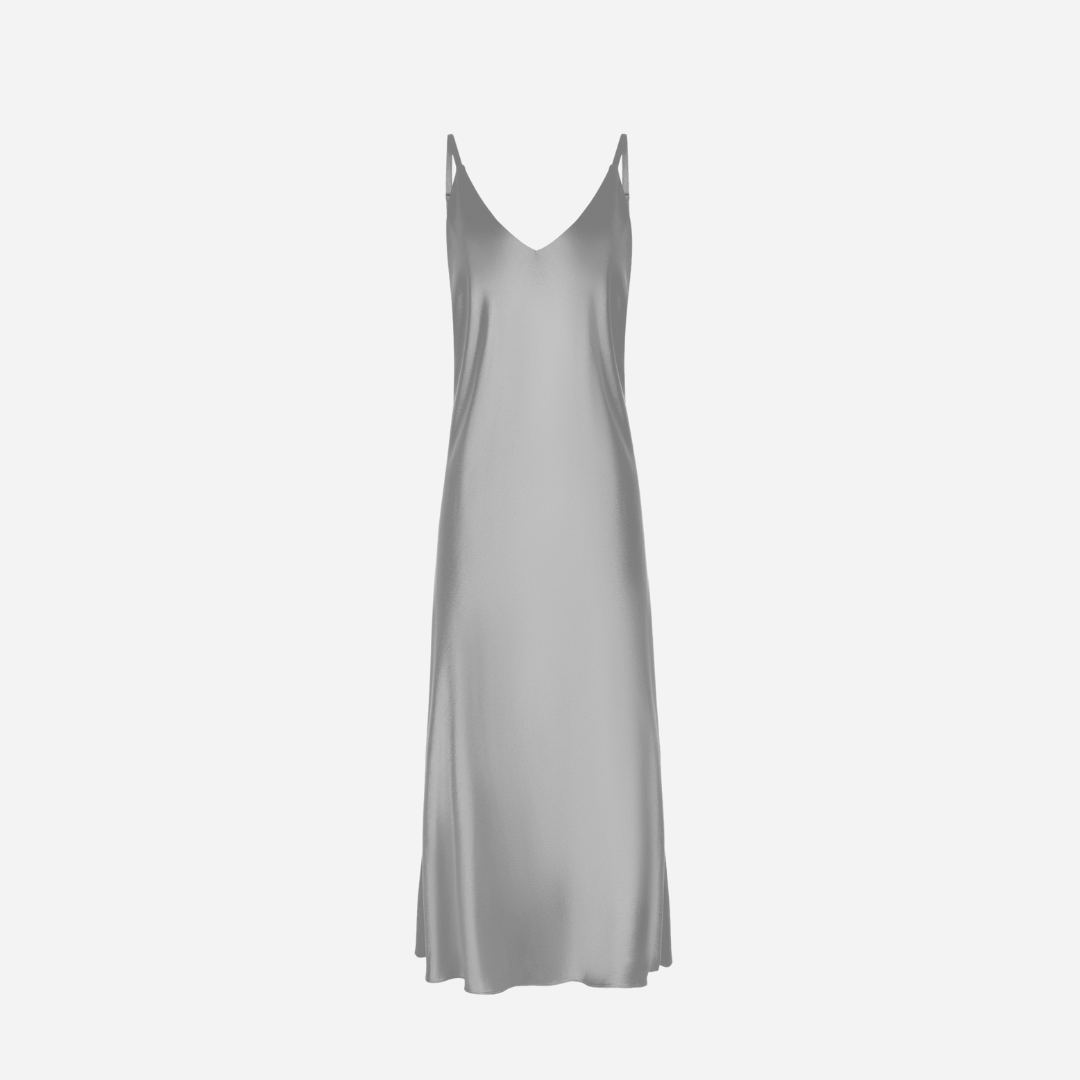 Slip Dress Samantha MAXI - Stone Grey