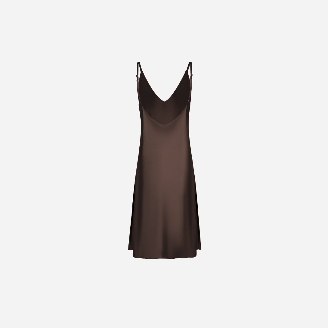 Slip Dress Samantha MIDI - Brown