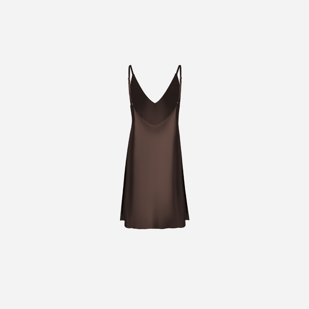Slip Dress Samantha MINI - Brown