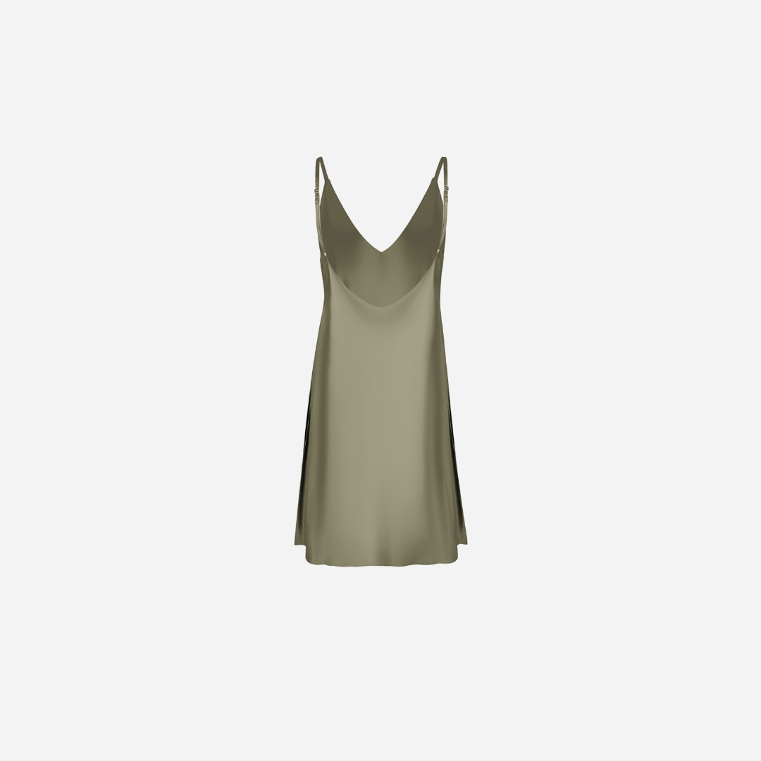 Slip Dress Samantha MINI - Forest Moss