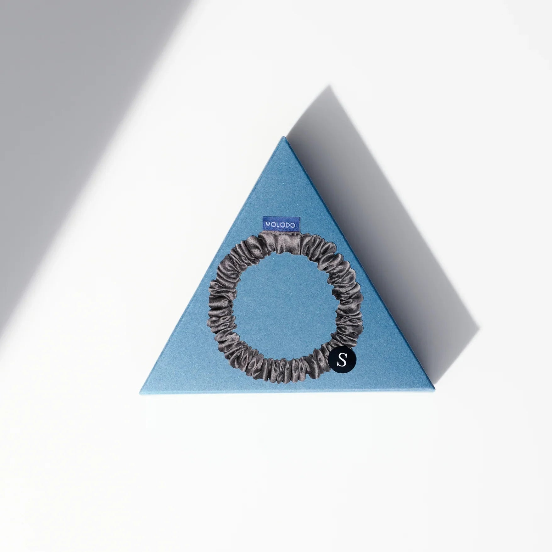 Silk Scrunchie S - Stone Grey