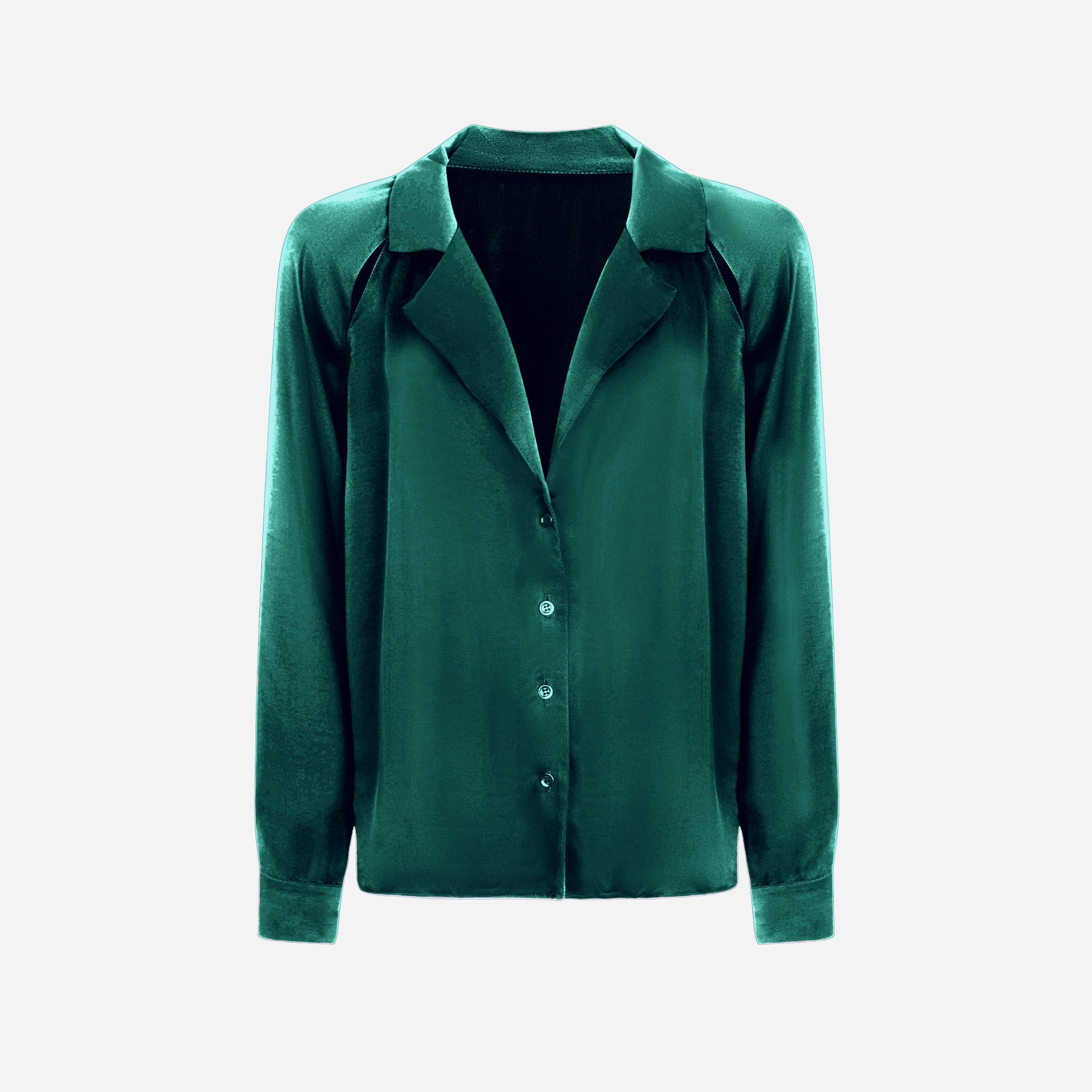 Shirt with cut-out details BASE 1.0 - EVERGREEN