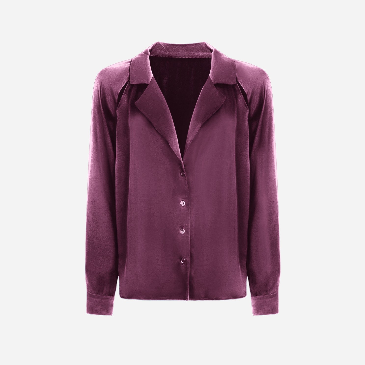 Shirt with cut-out details BASE 1.0 - Plum
