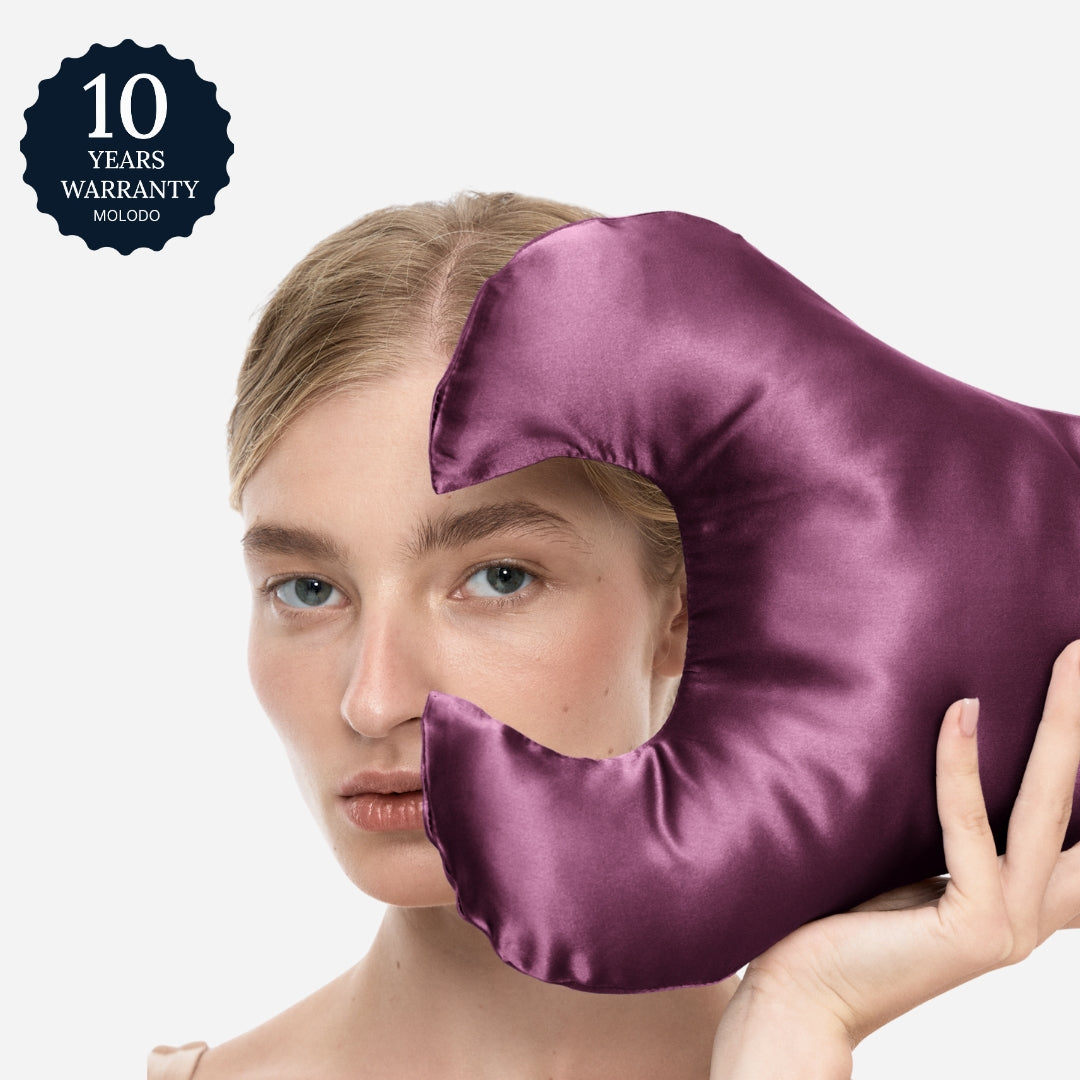 Key anti-aging pillow against wrinkles around the eyes - Plum