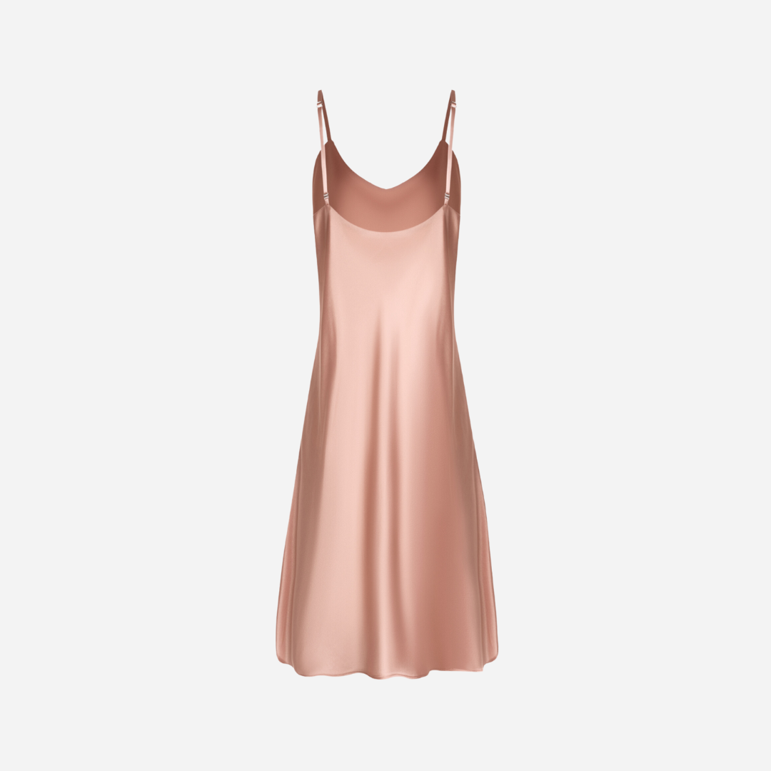 Silk nightdress VIRA - Powder Pink