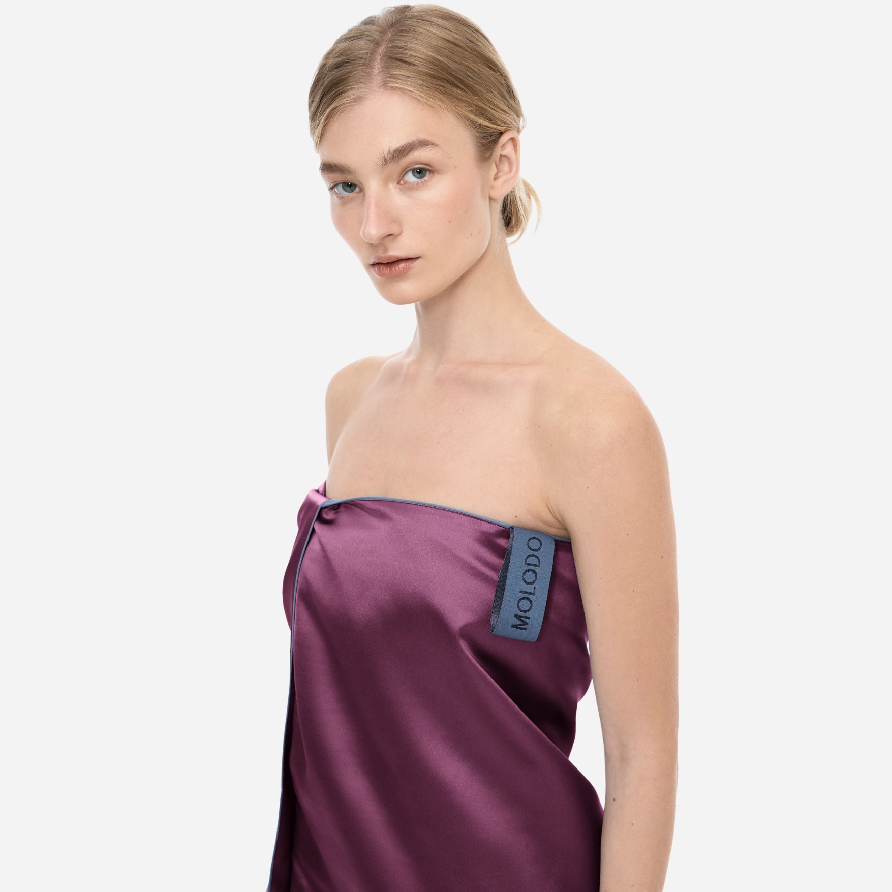 Silk & Microfibre Towel 130*65cm - Plum