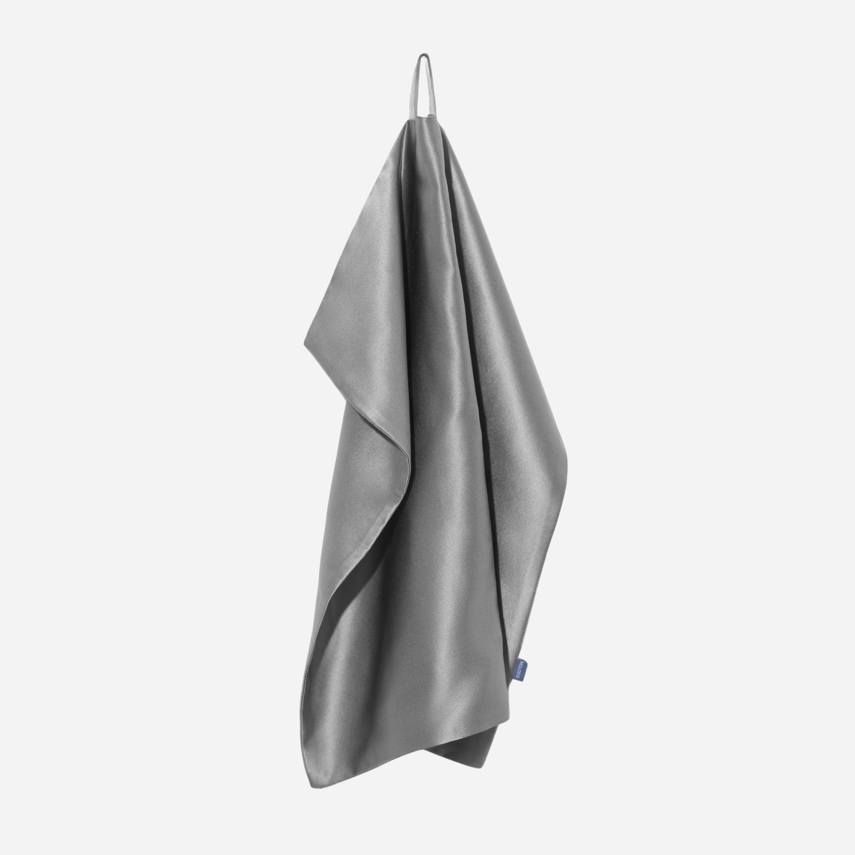 Шовковий рушник для обличчя 40*40 см - Сірий